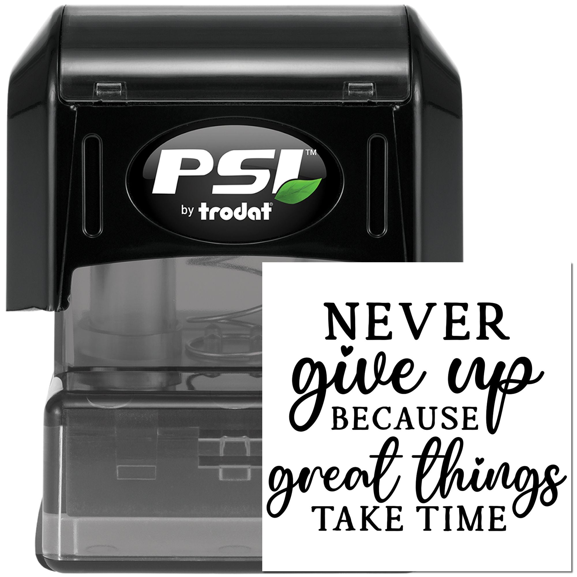 Pre-Inked Never Give Up Handcraft Stamp