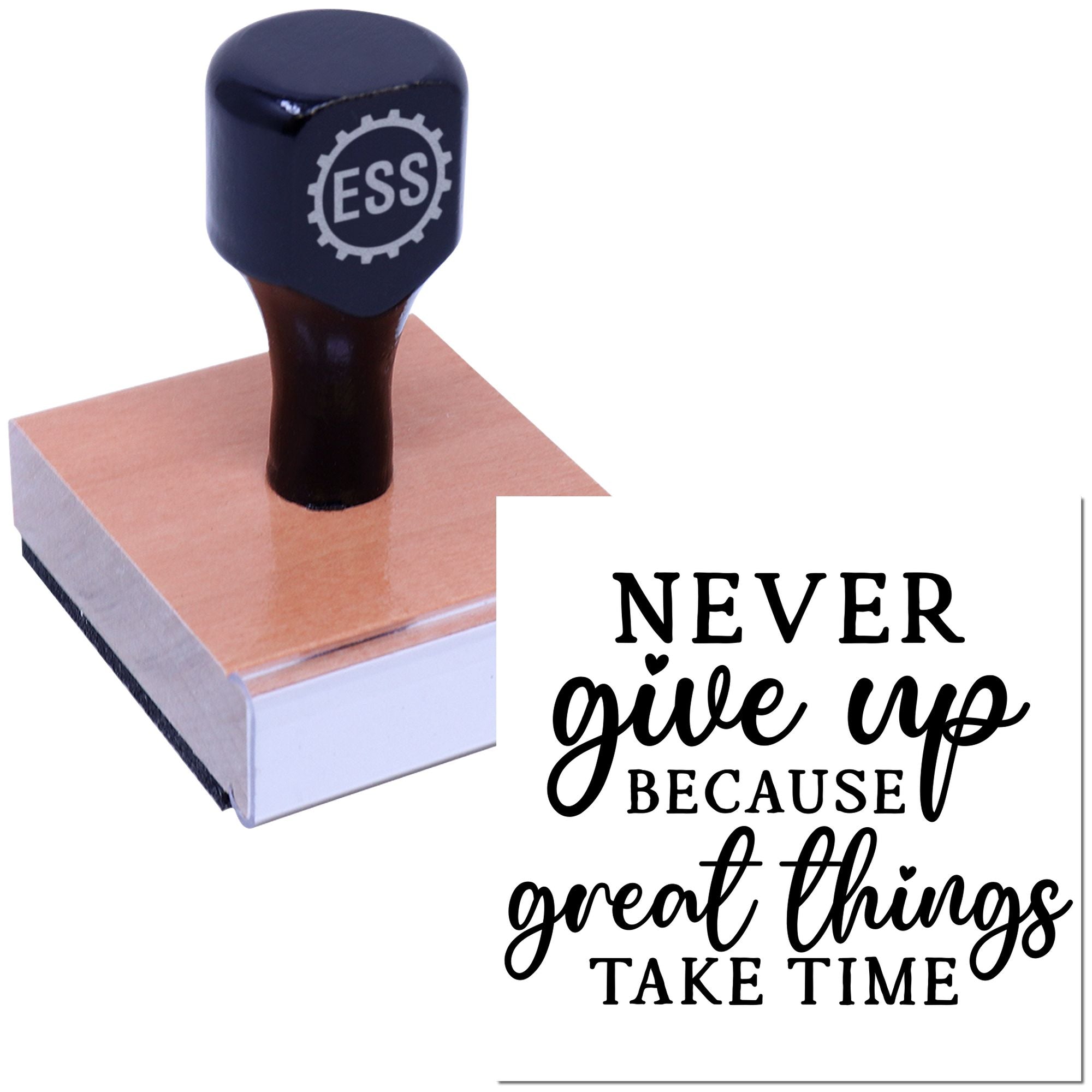 Patience Yields Success Cardmaking Rubber Stamp