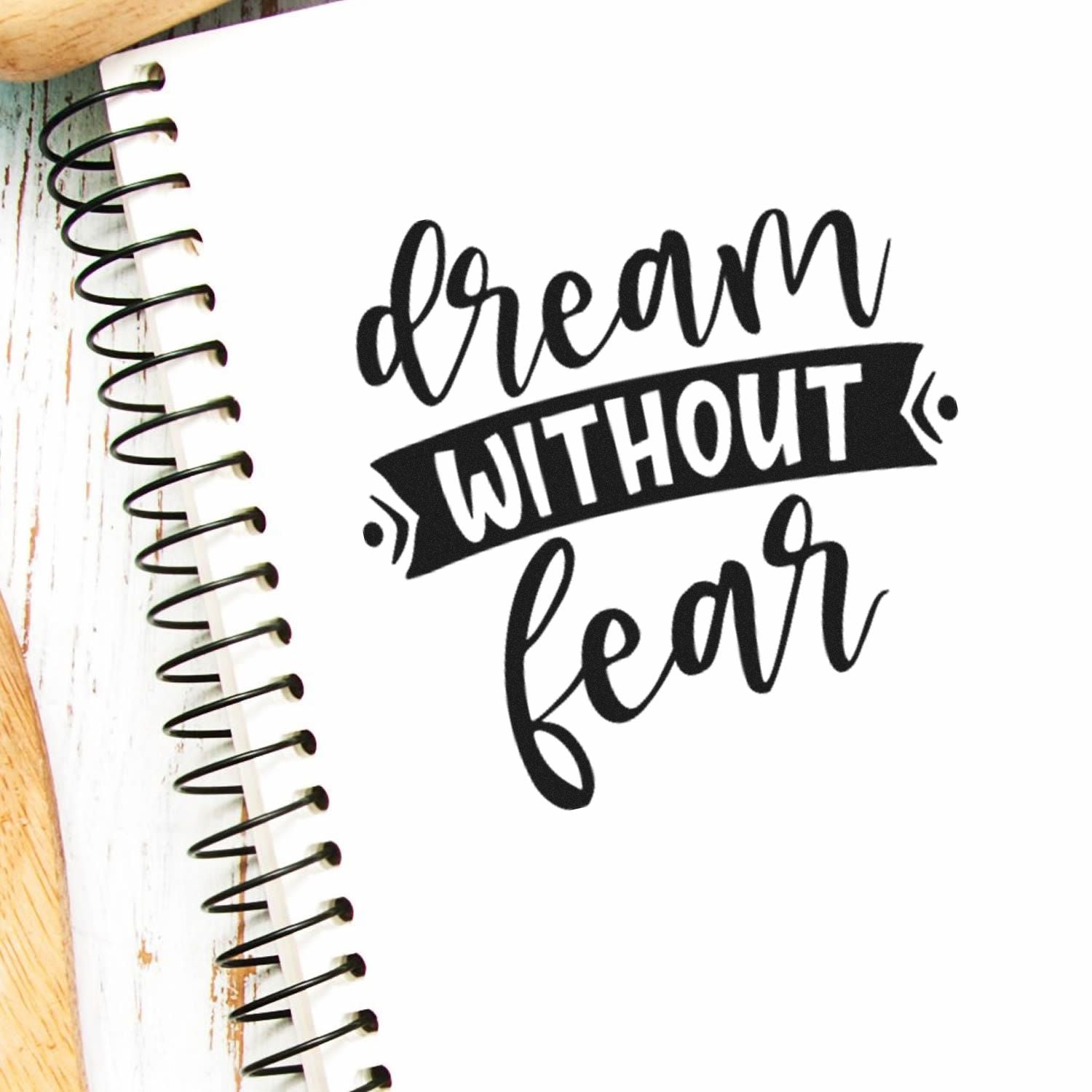 Fearless Dream Design Greeting Card Rubber Stamp
