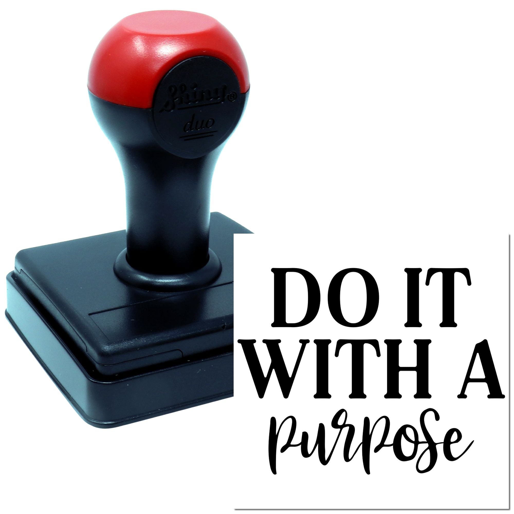 Duo Motivational Bold Script Mixed Typography Hand Stamp