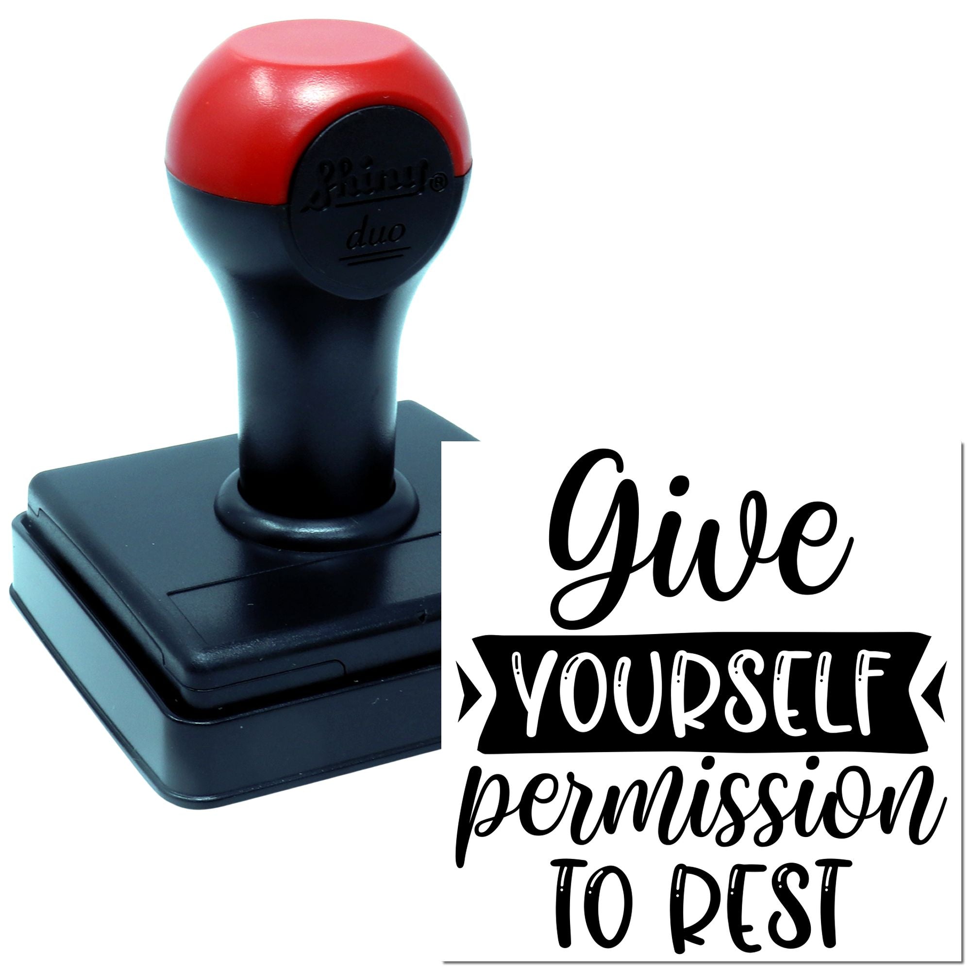 Duo Gentle Permission To Rest Today Hand Stamp