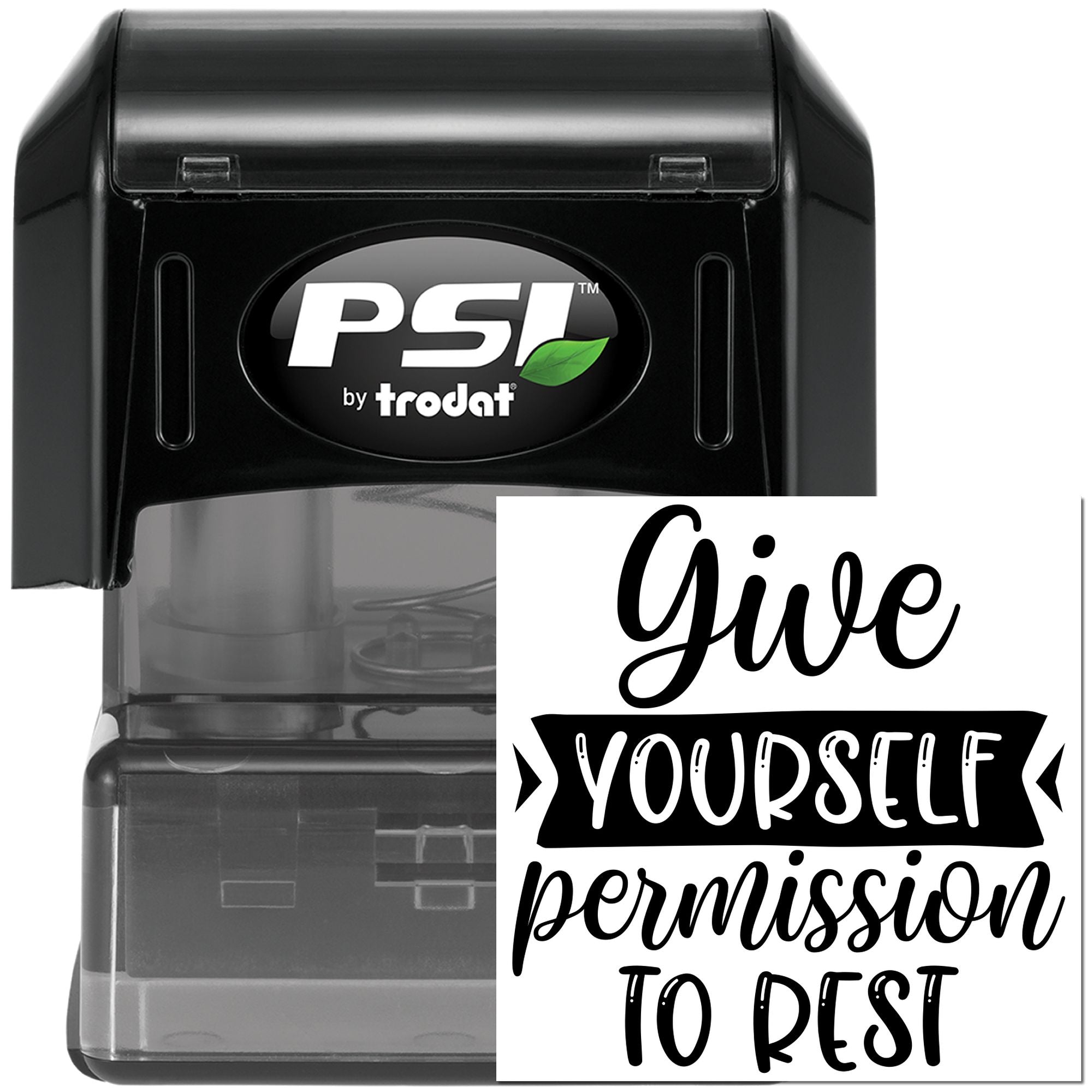 Pre-Inked Give Yourself Rest Postcard Stamp