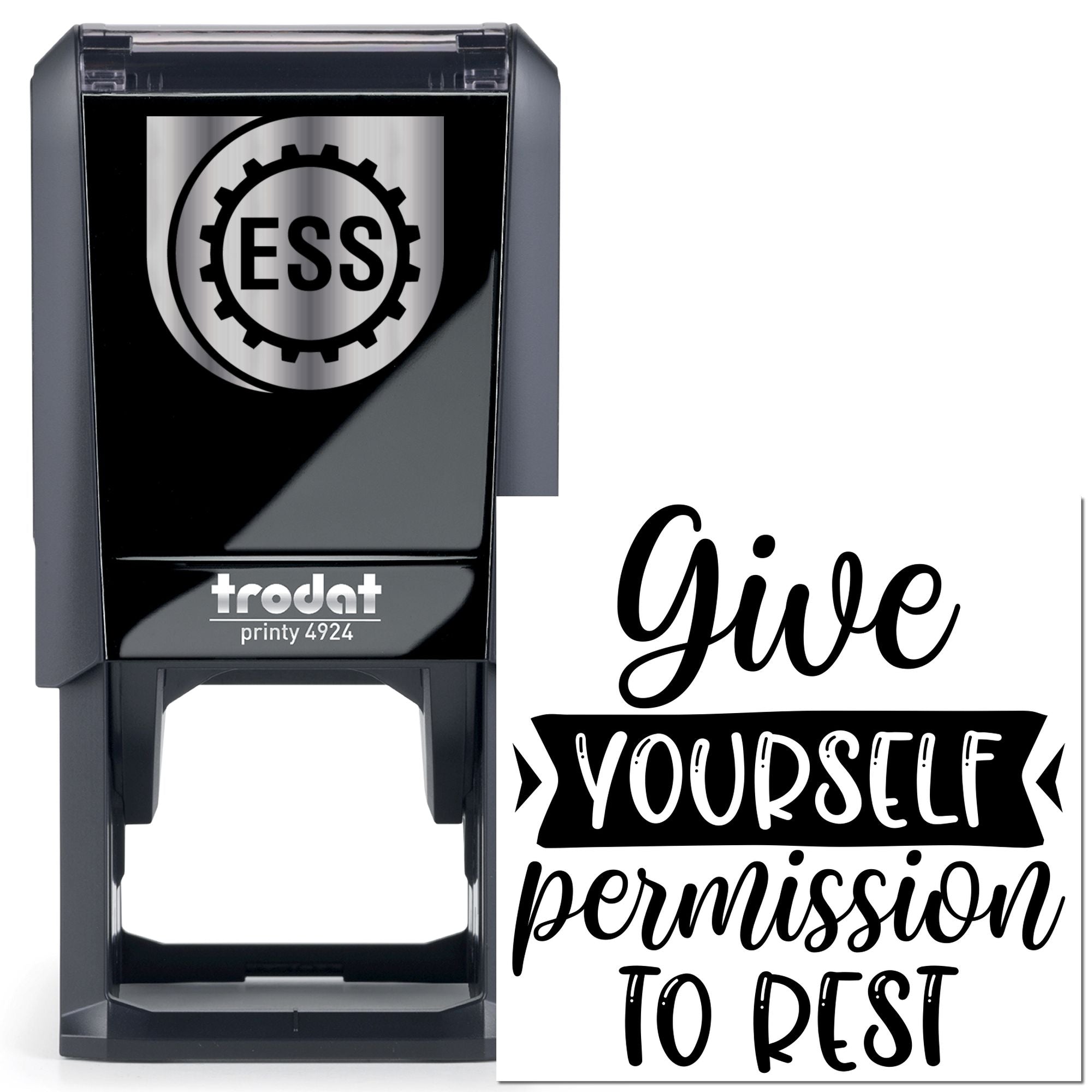 Self-Inking Motivational Quote Favor Tag Stamp