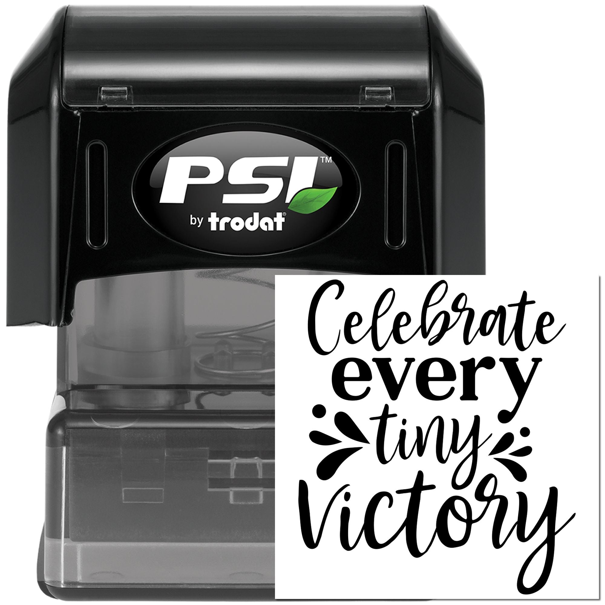 Pre-Inked Tiny Victory Celebration Tag Stamp