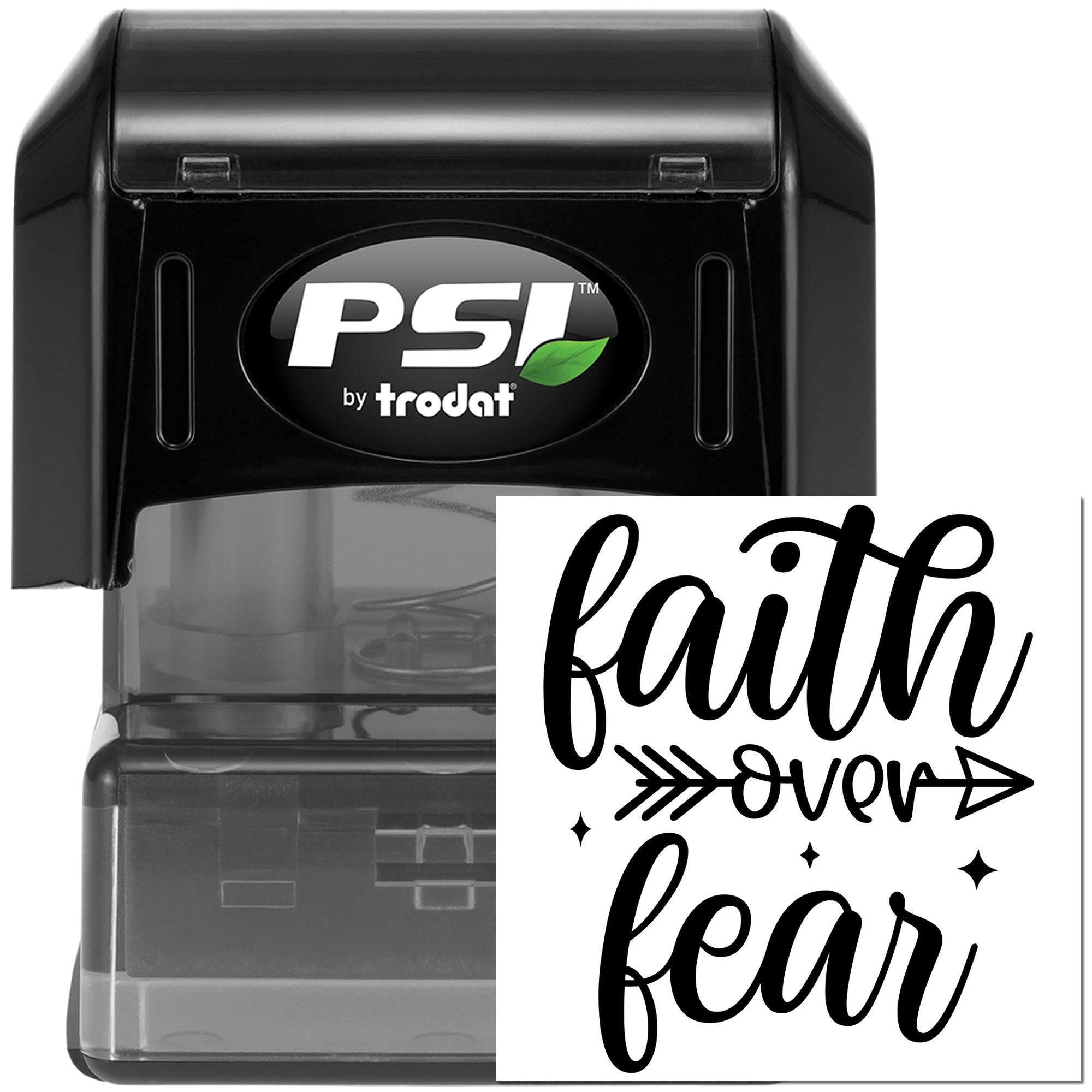 Pre-Inked Faith Over Fear Crafting Stamp