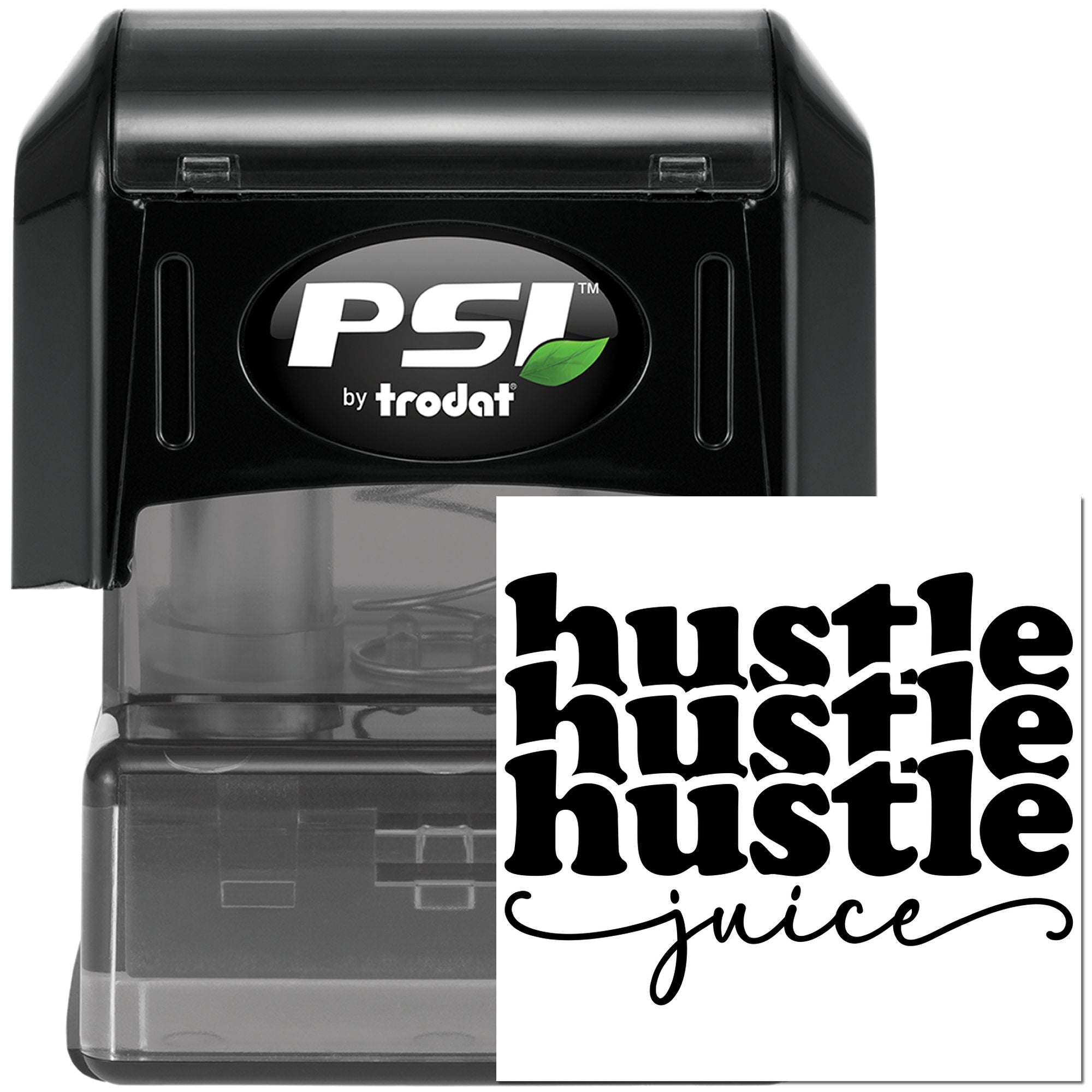 Pre-Inked Hustle Hustle Juice Card Making Stamp