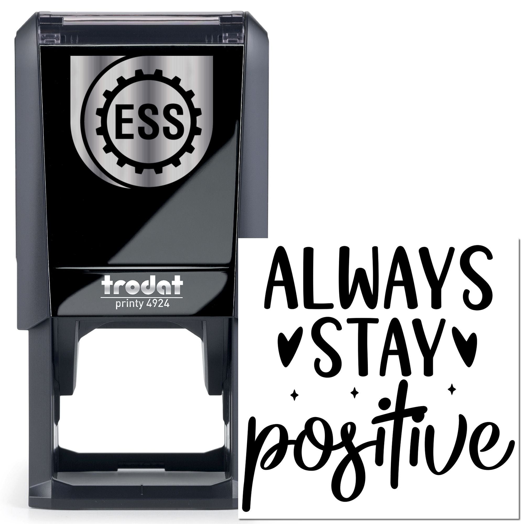 Self-Inking Stay Positive Paper Craft Stamp