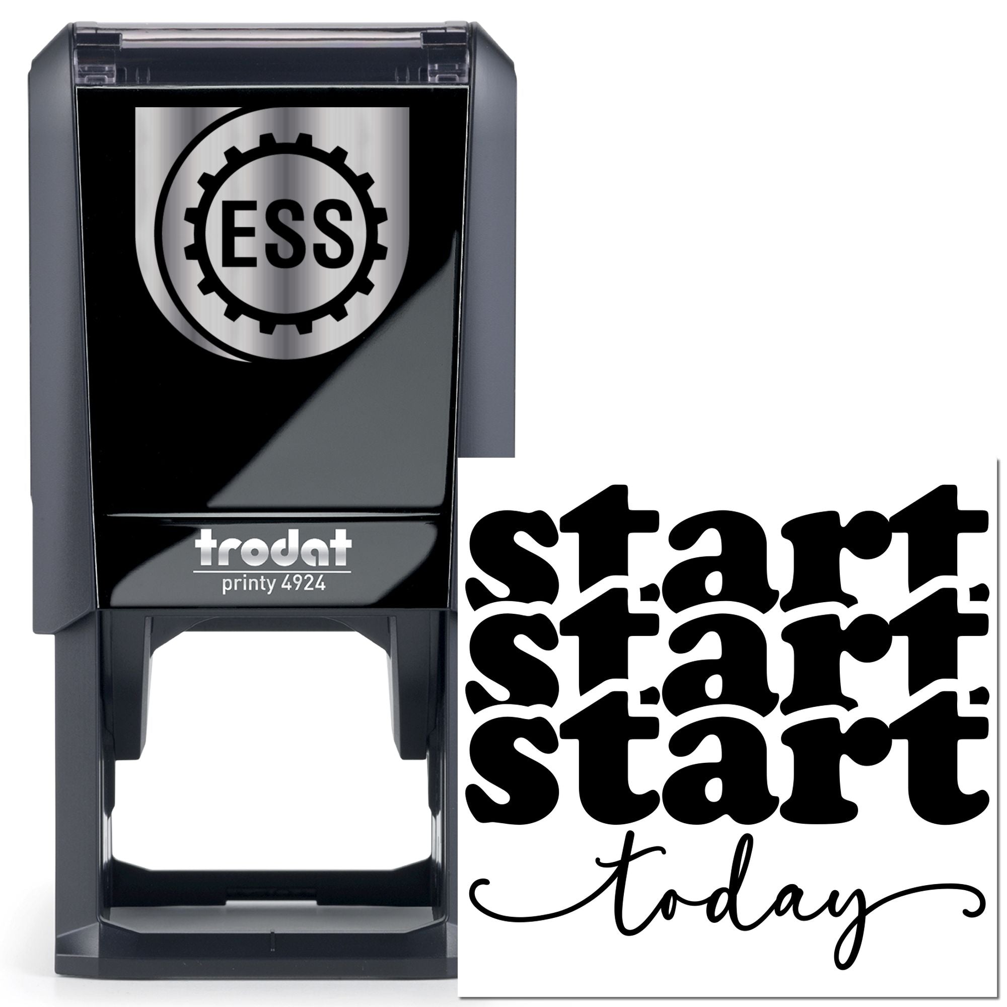 Self-Inking Start Today Cardmaking Stamp