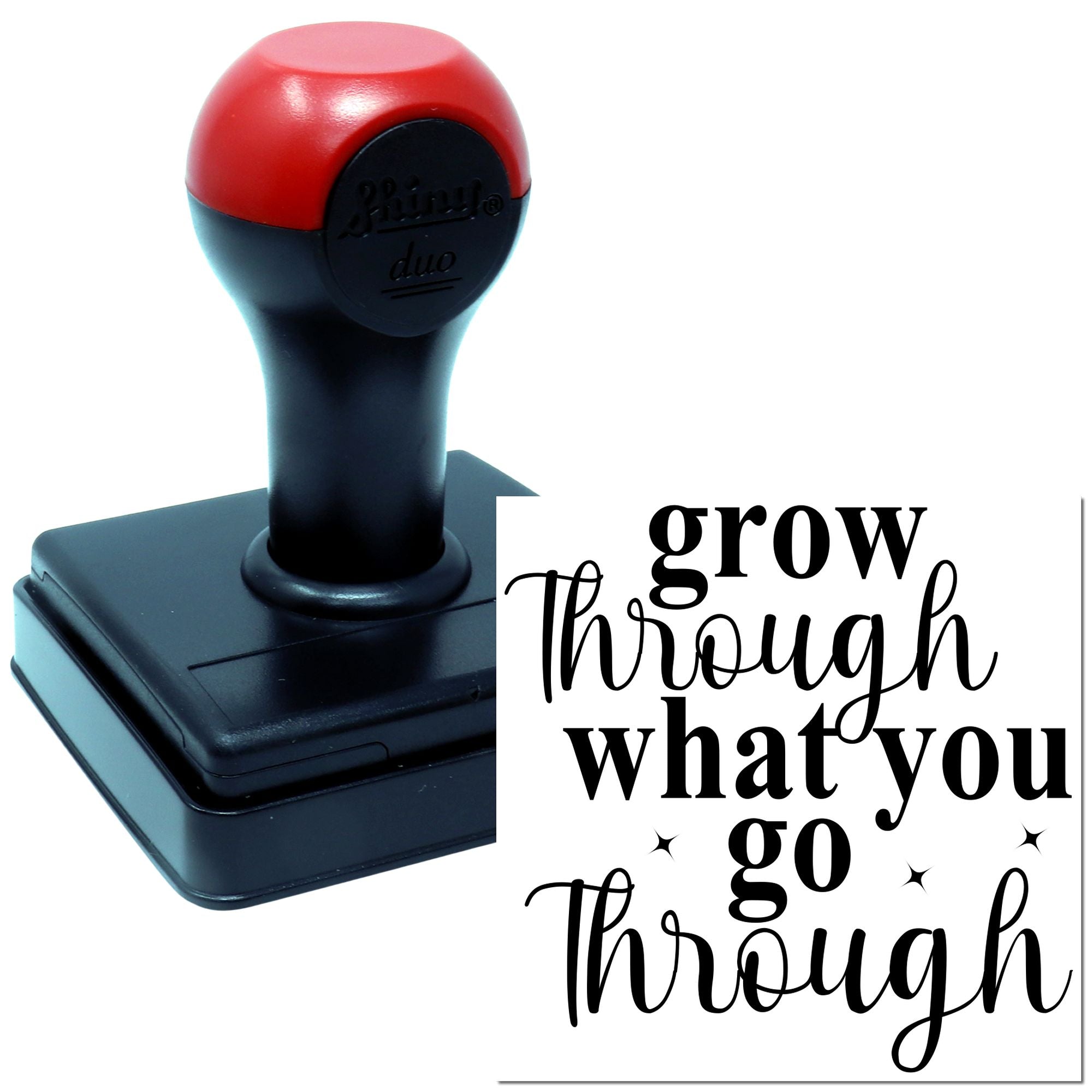 Duo Bold Script Motivational Growth Wall Art Hand Stamp