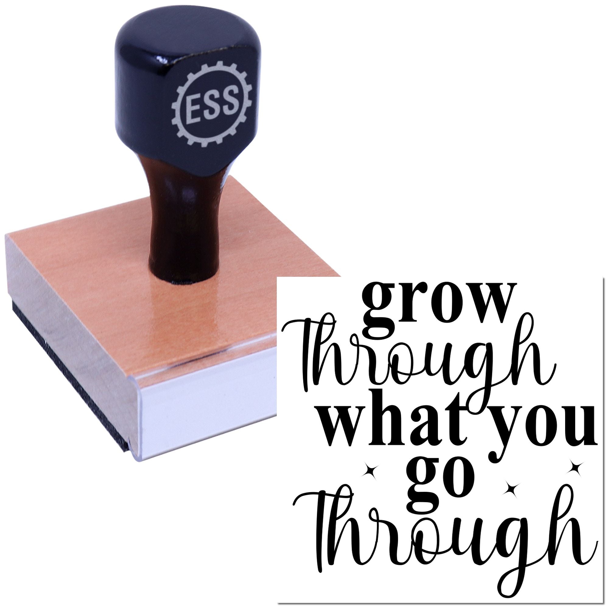 Resilience Through Adversity Handcraft Rubber Stamp