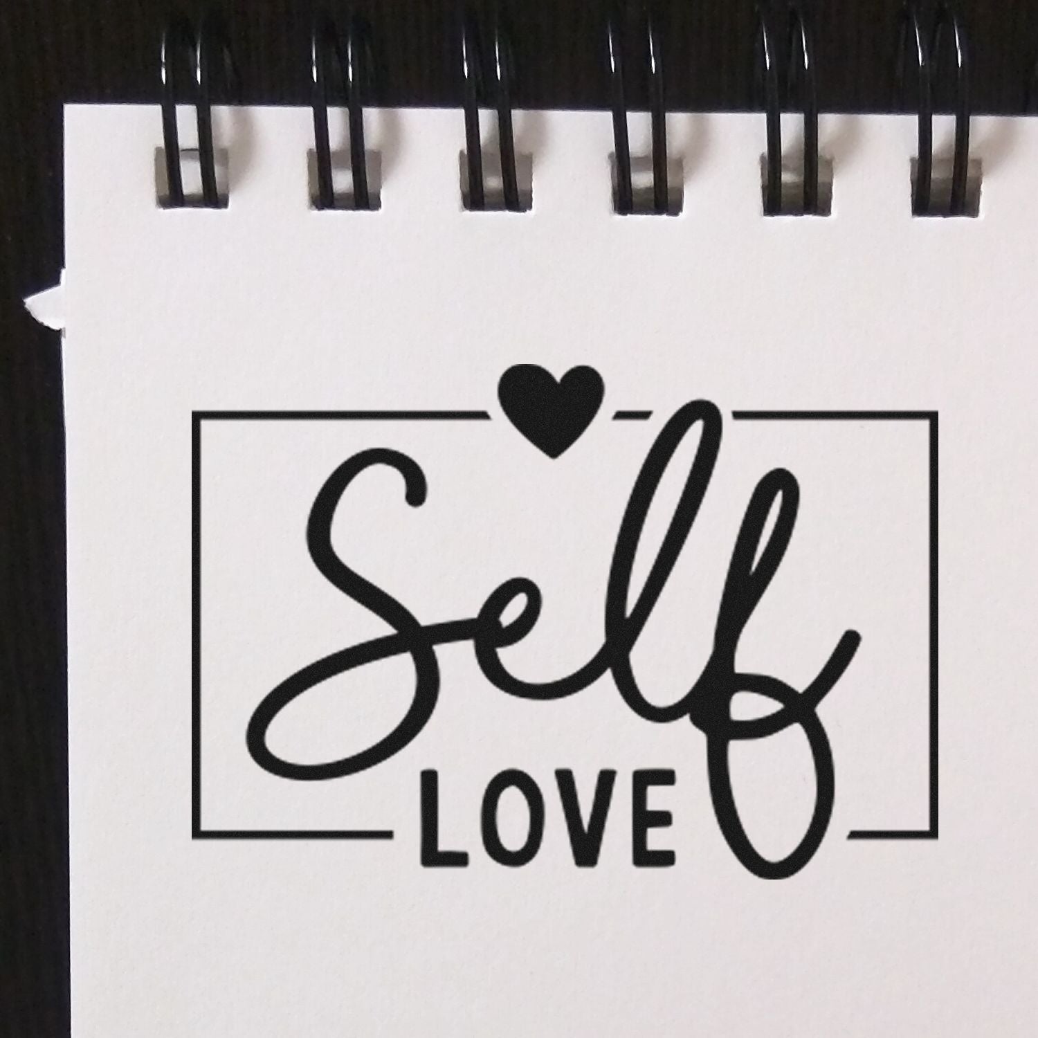 Pre-Inked Self Love Heart Journaling Stamp