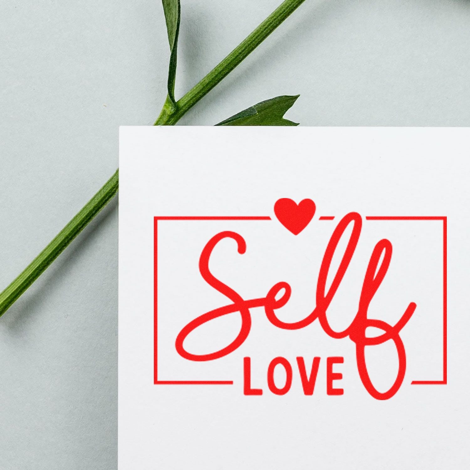 Pre-Inked Self Love Heart Journaling Stamp