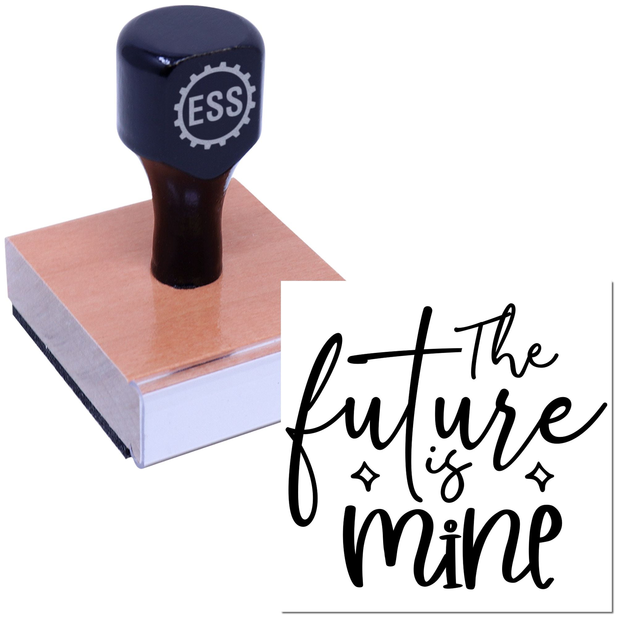 Bold Future Declaration Mini Card Rubber Stamp