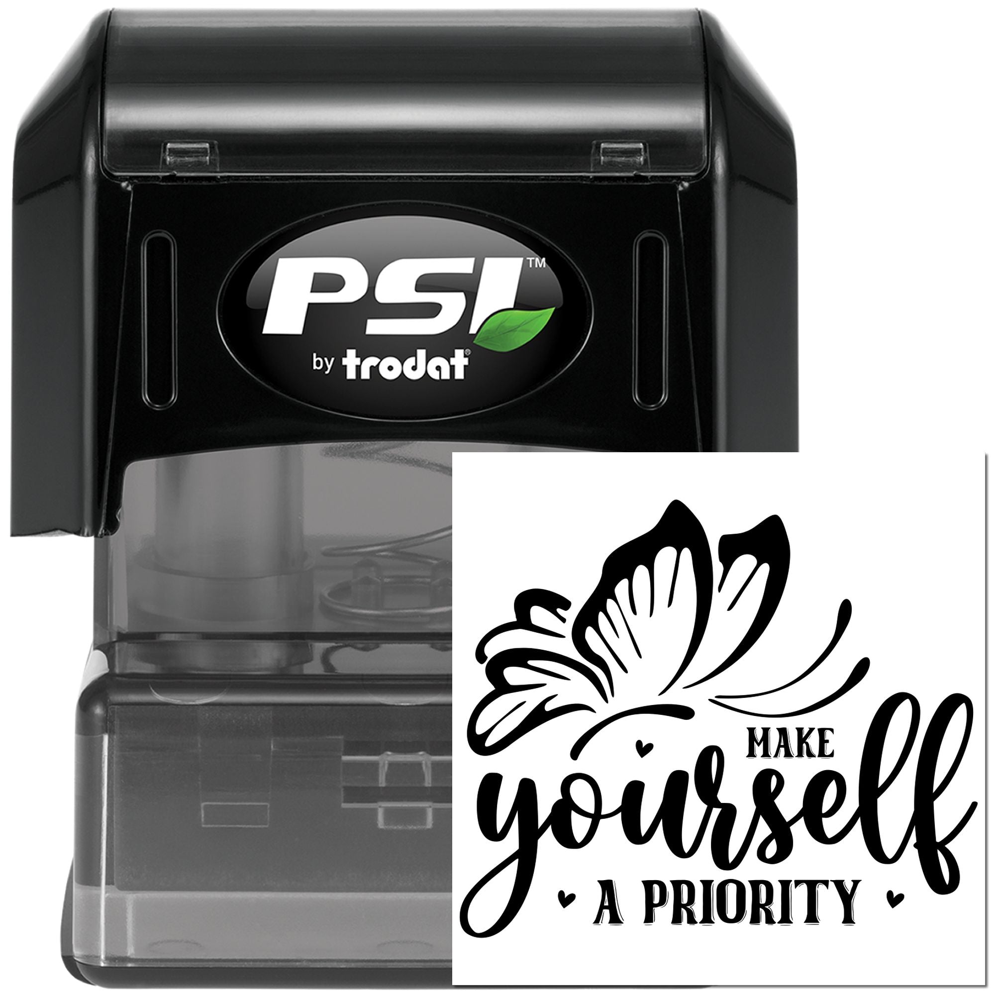 Pre-Inked Make Yourself Priority Place Card Stamp