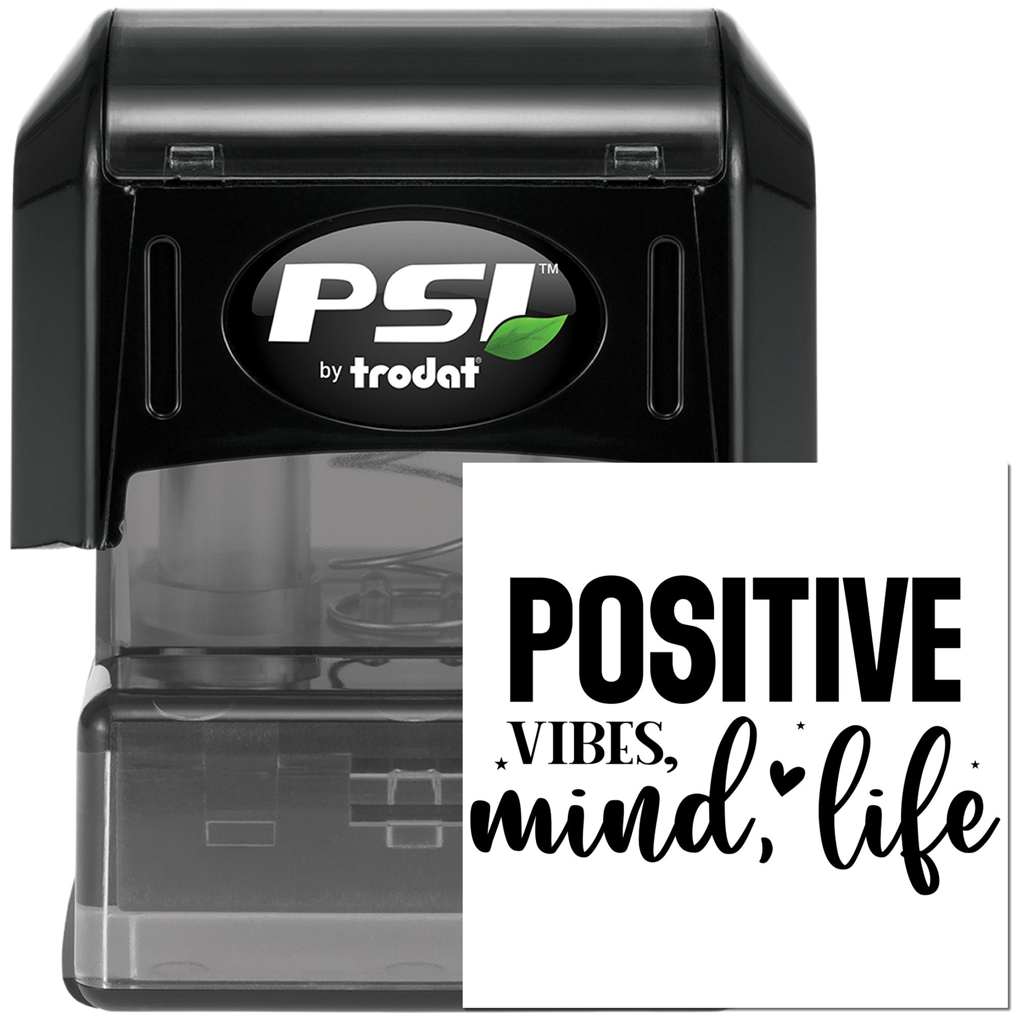 Pre-Inked Positive Mind Life Party Favor Stamp