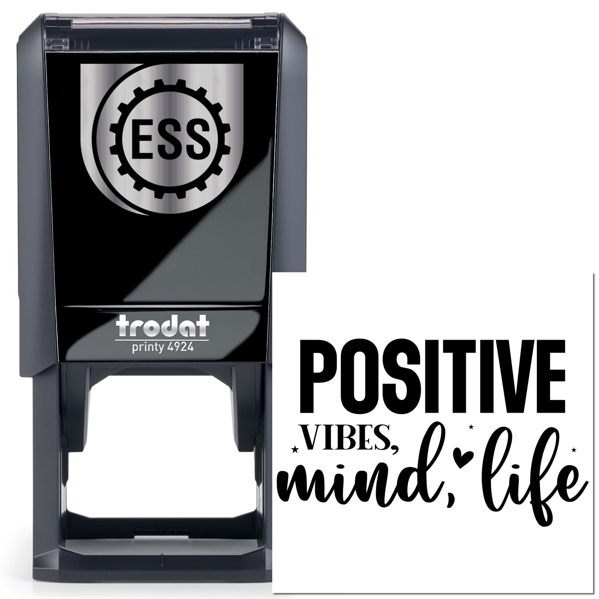 Self-Inking Positive Vibes Scrapbook Stamp