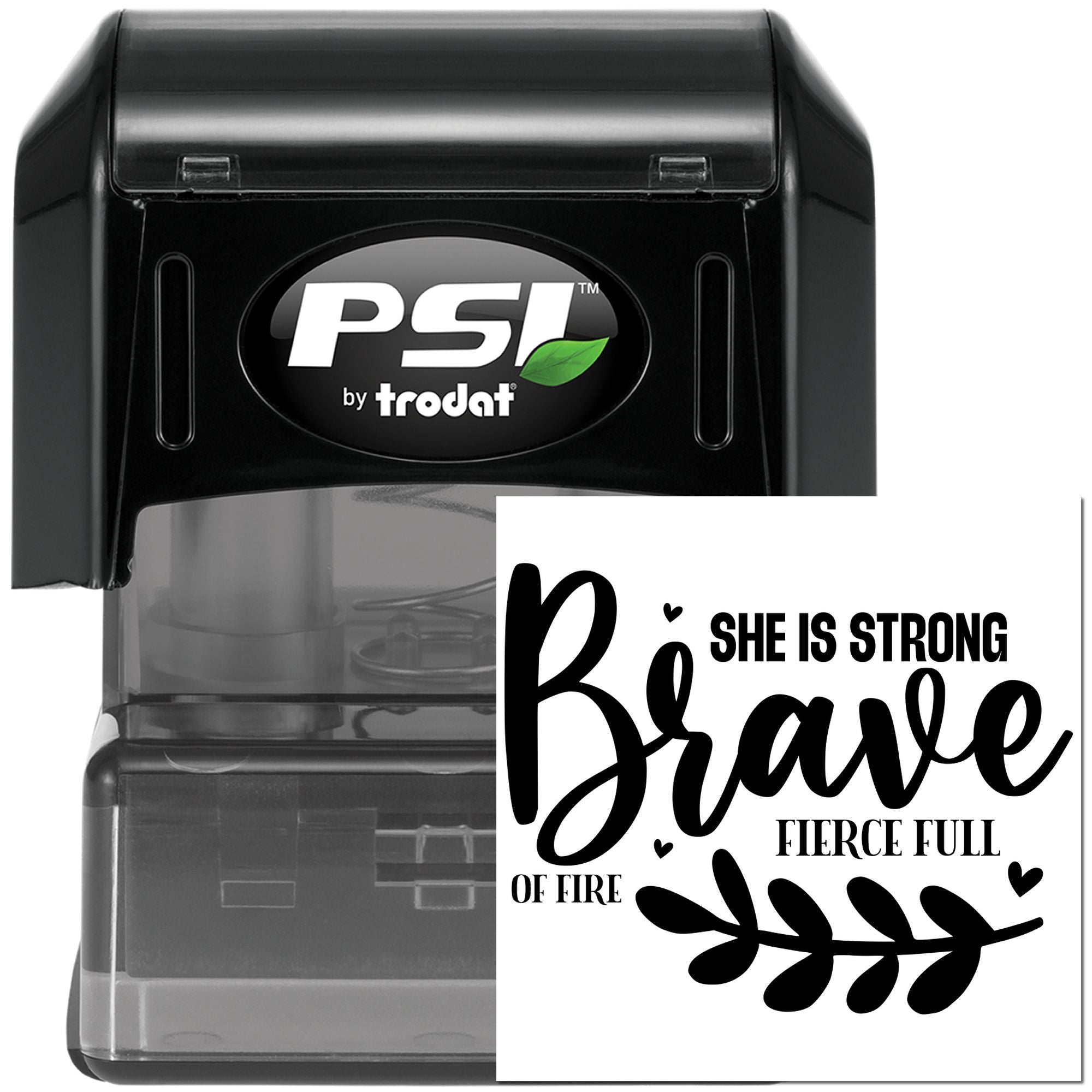 Pre-Inked Brave Fierce Fire Craft Stamp