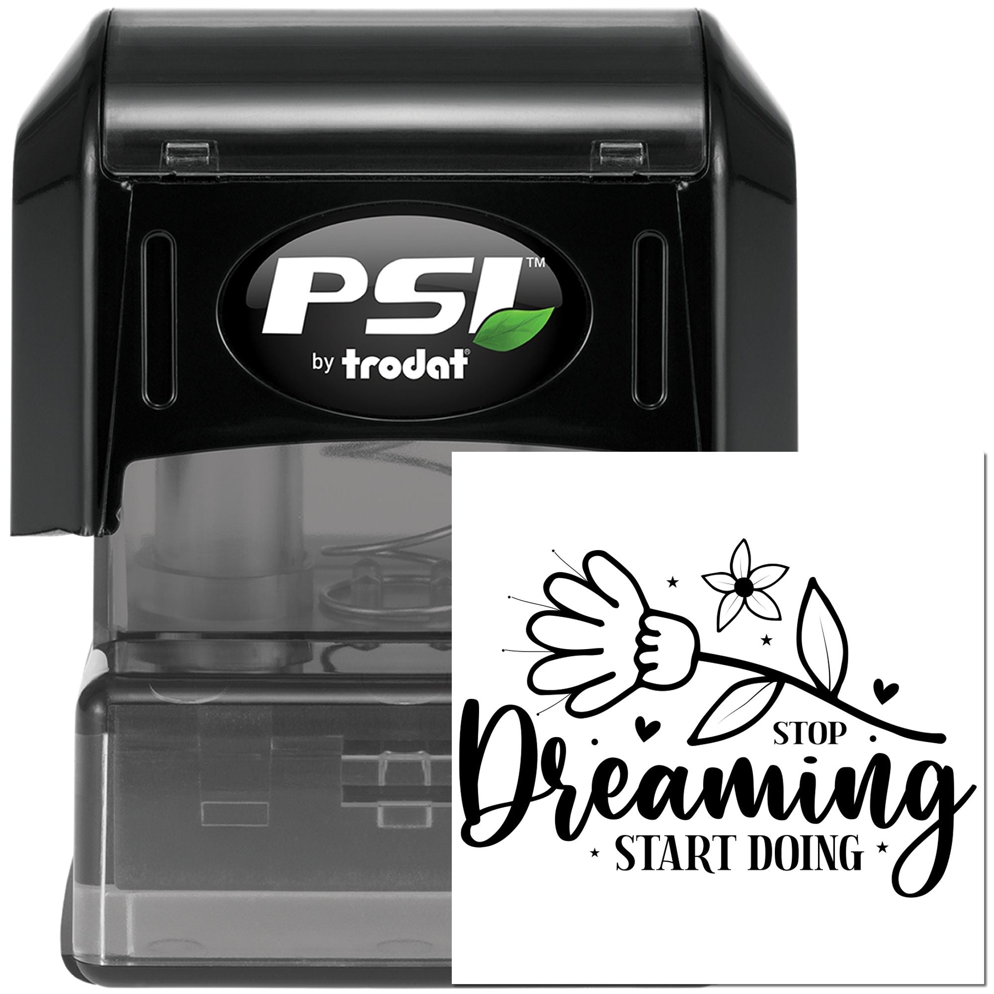 Pre-Inked Start Doing Dreams Card Stamp