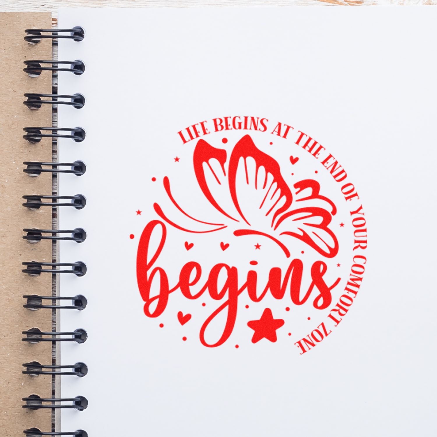 Self-Inking Motivational Quote Paper Craft Stamp