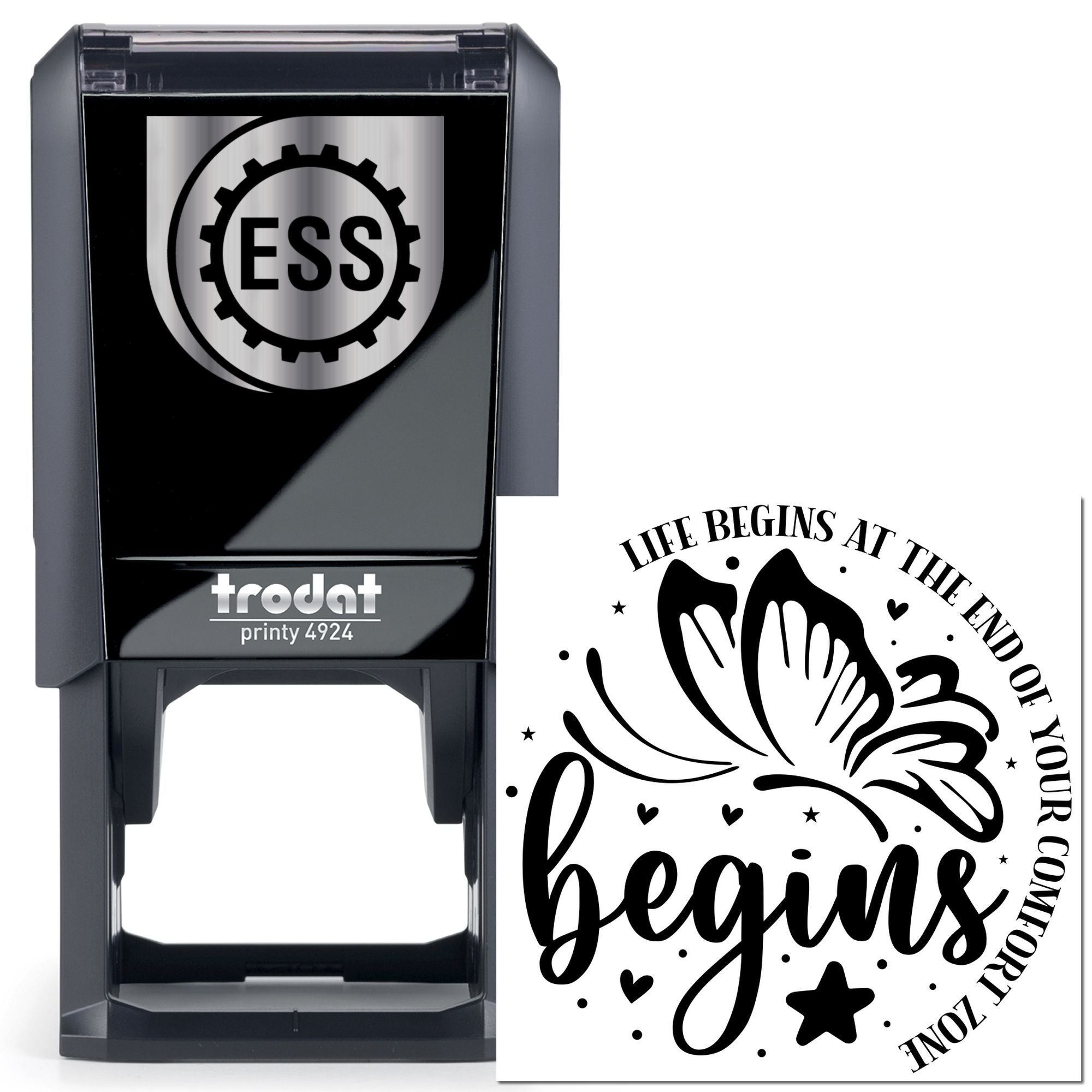 Self-Inking Motivational Quote Paper Craft Stamp