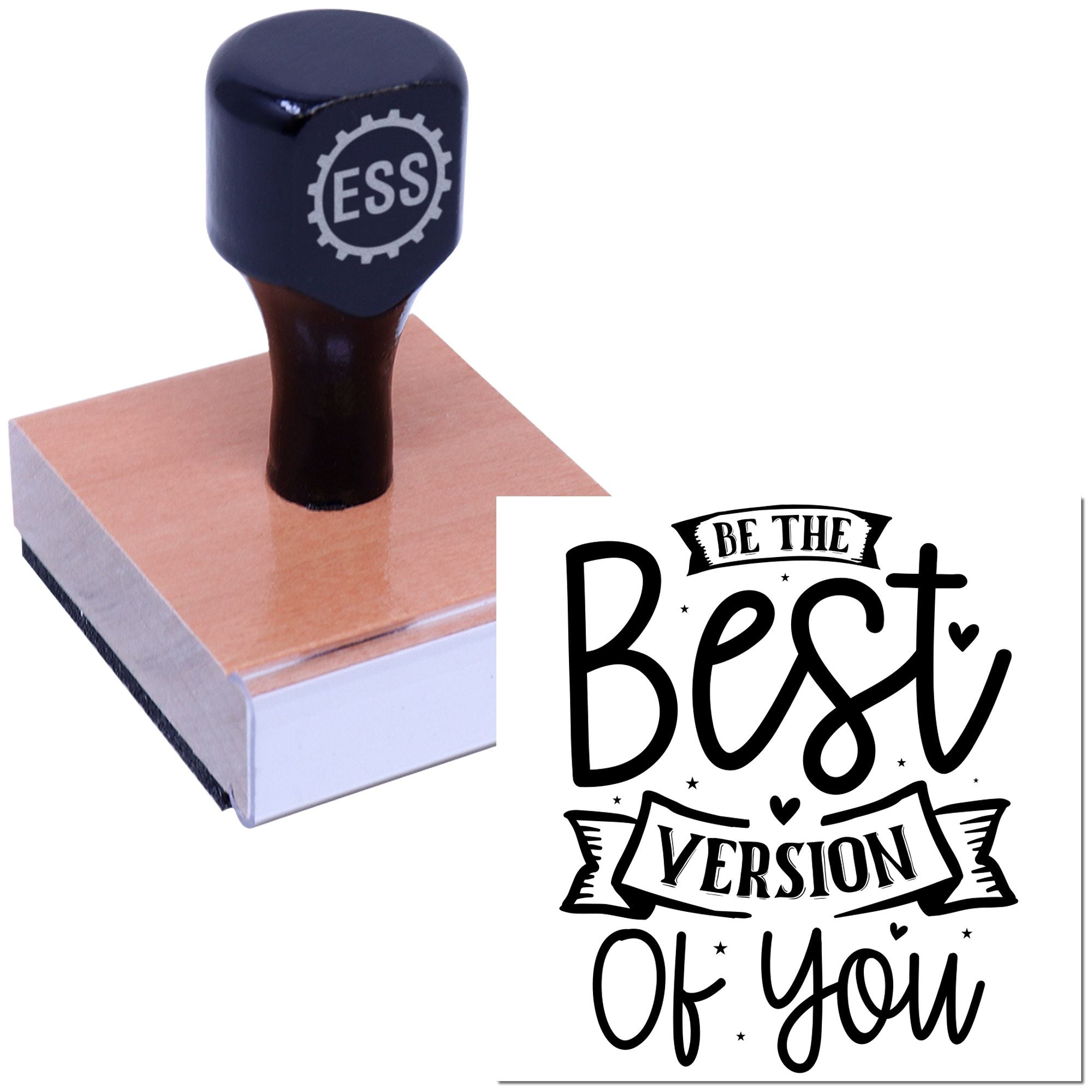 Best Version Poster Note Card Rubber Stamp