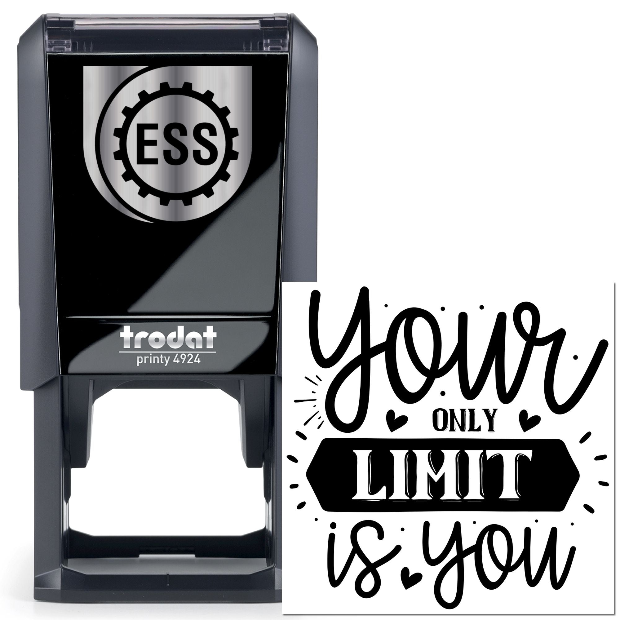 Self-Inking Limit Yourself Mini Card Stamp