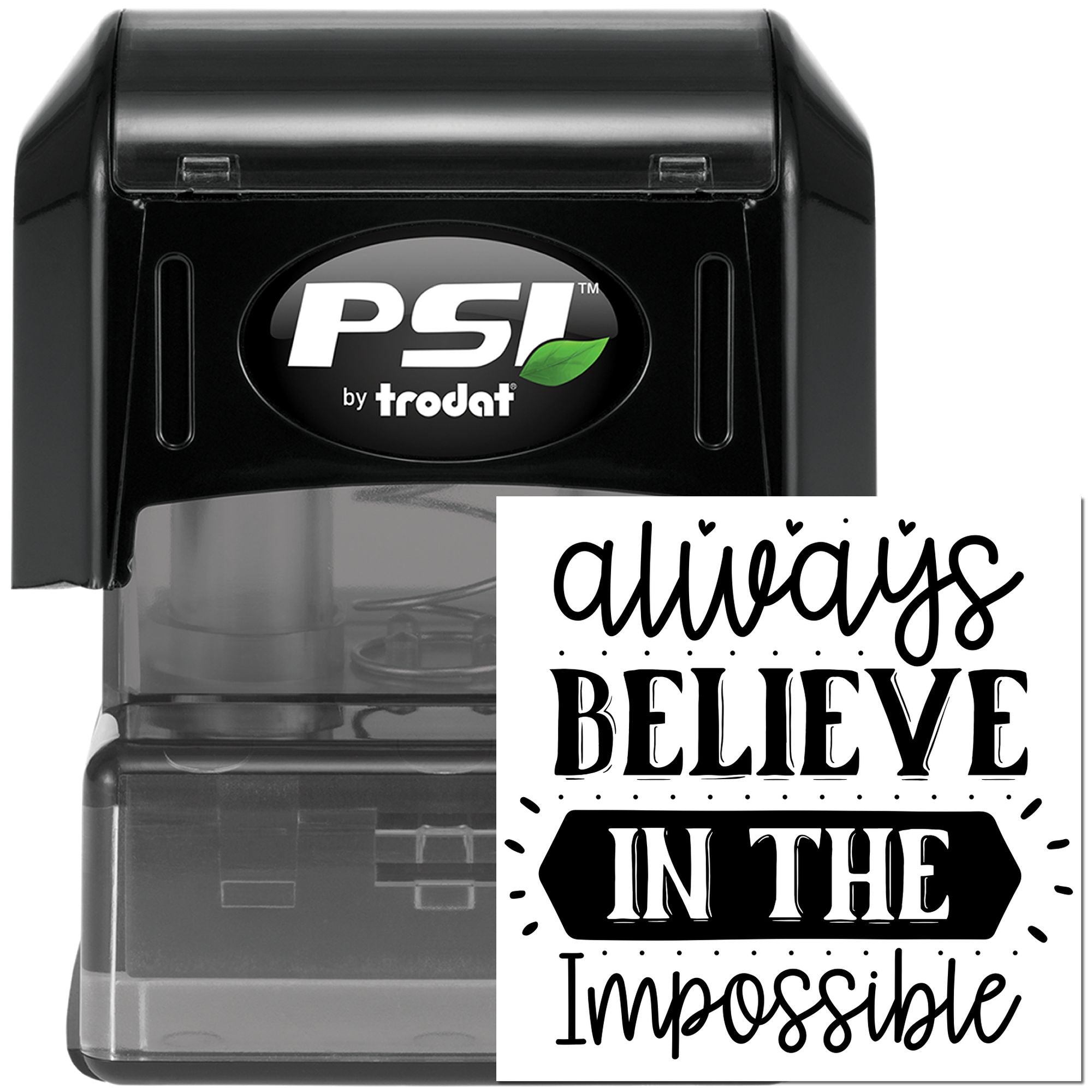 Pre-Inked Believe In Impossible Postcard Stamp