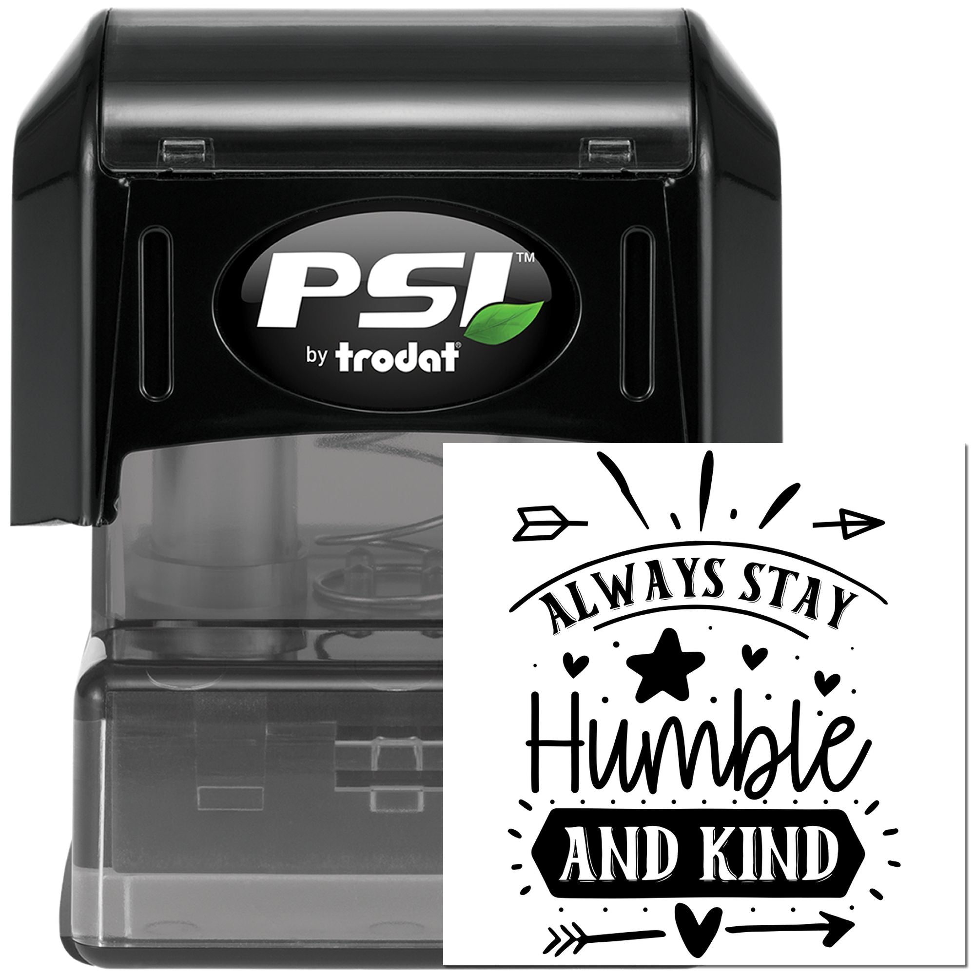 Pre-Inked Always Humble Kind Tag Stamp