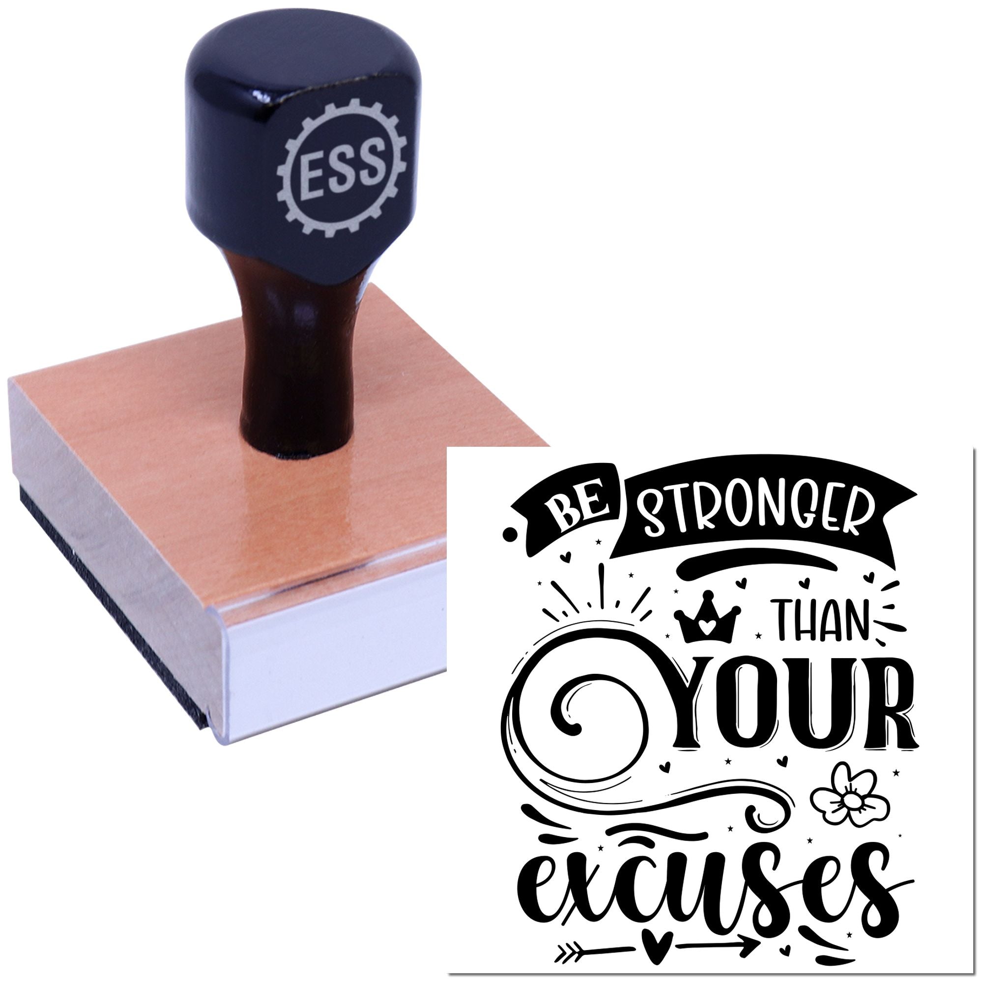 Crush Your Excuses Craft Rubber Stamp