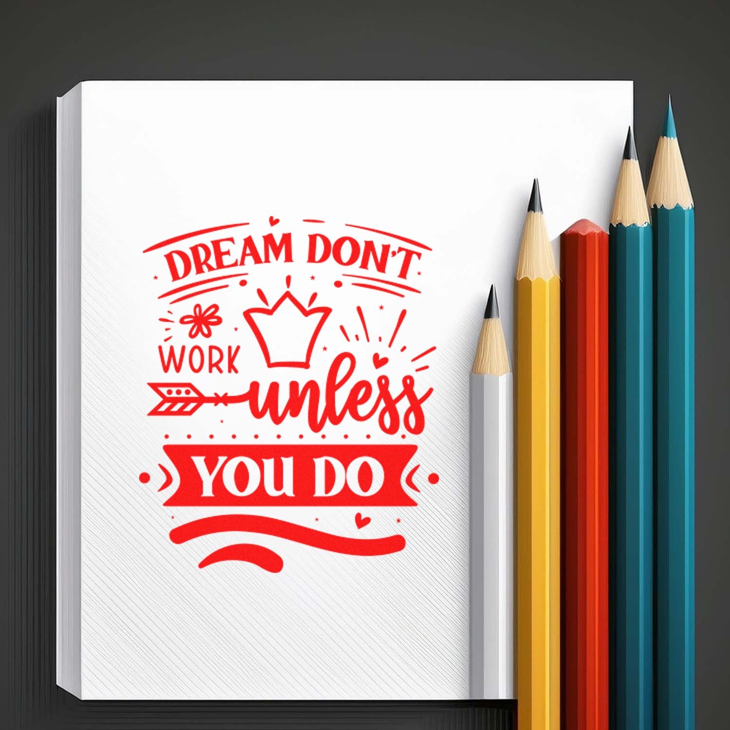 Self-Inking Motivational Poster Crafting Stamp