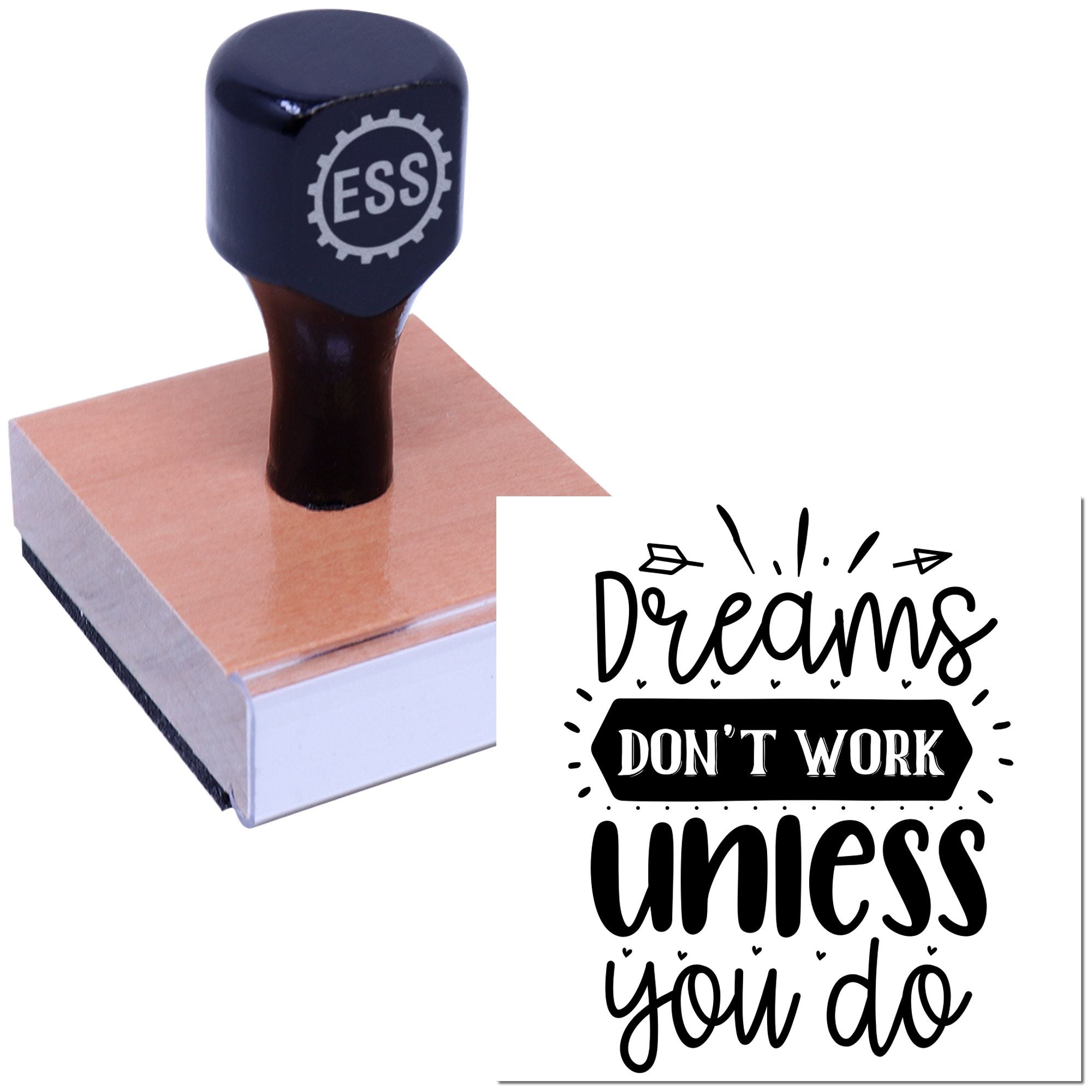 Effort Fuels Dreams Paper Craft Rubber Stamp