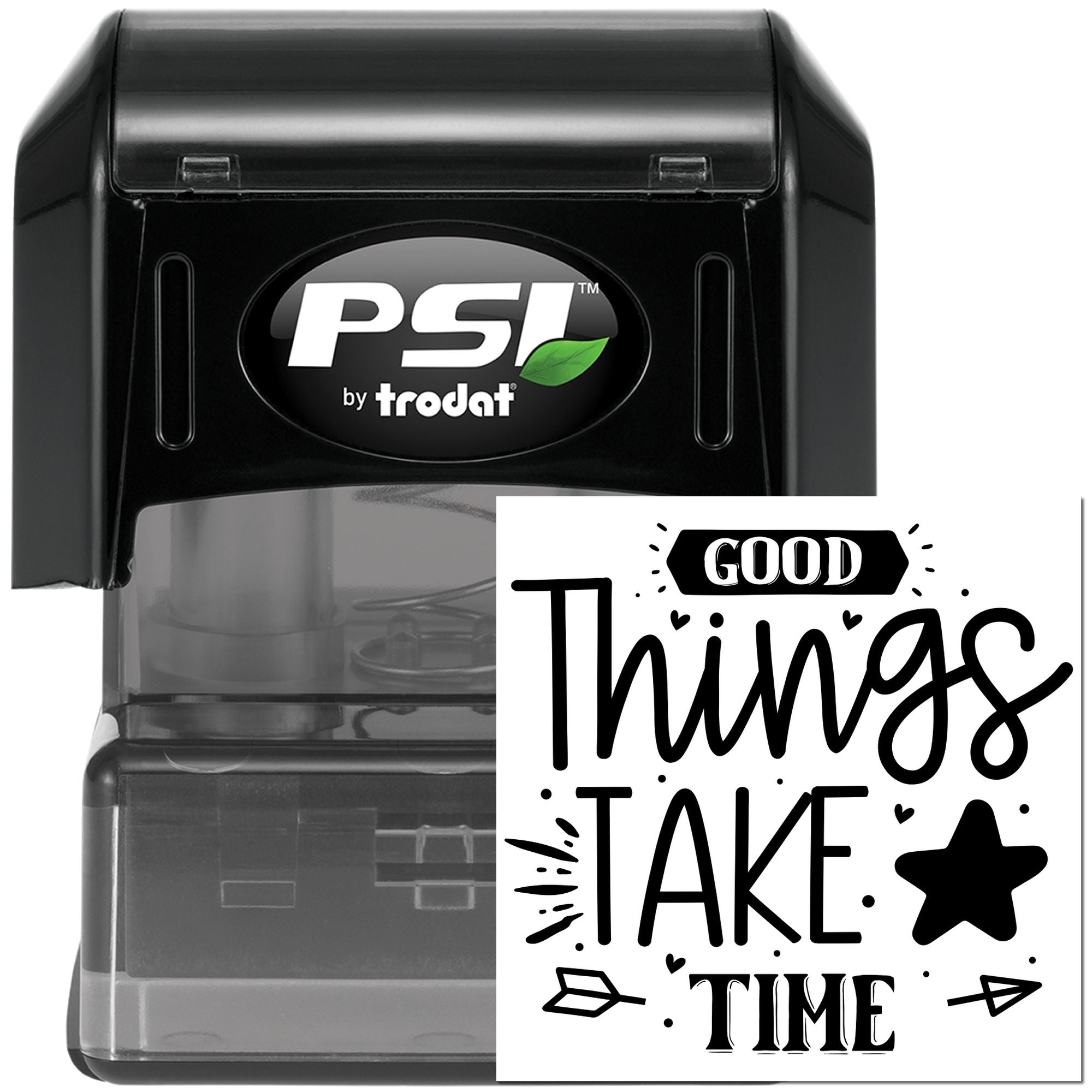 Pre-Inked Good Things Take Handcraft Stamp