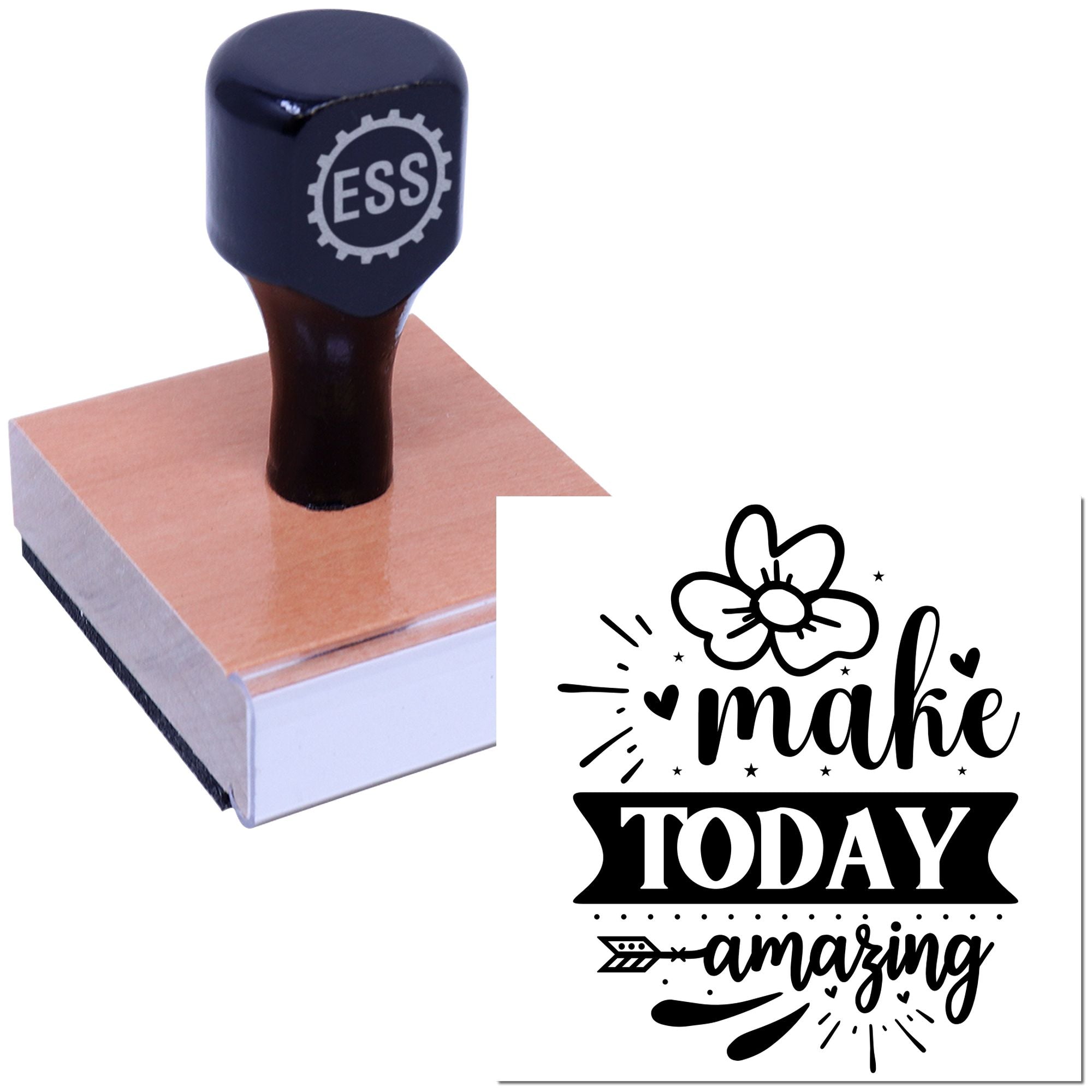 Floral Inspiring Poster Greeting Card Rubber Stamp