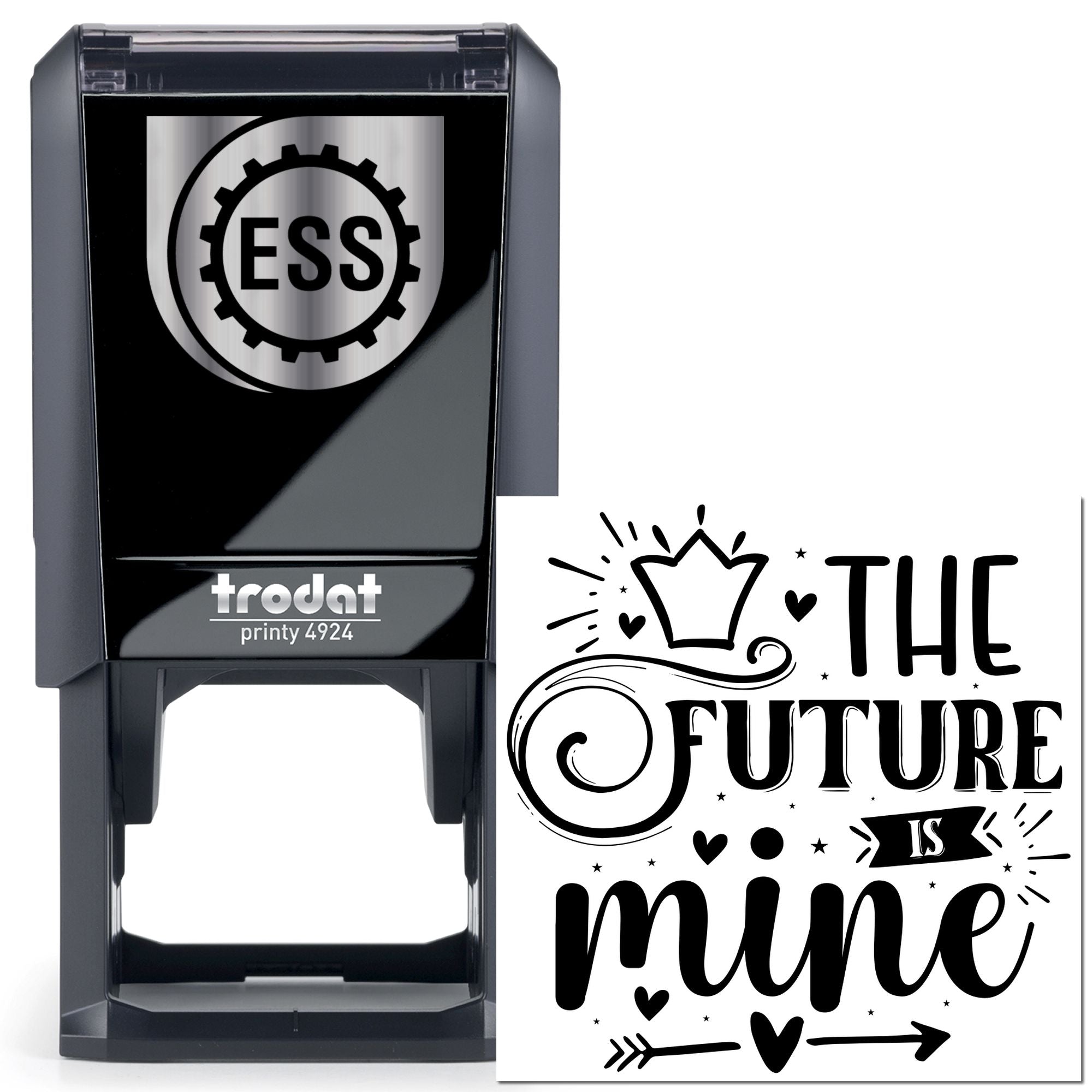 Self-Inking Future Queen Mini Card Stamp
