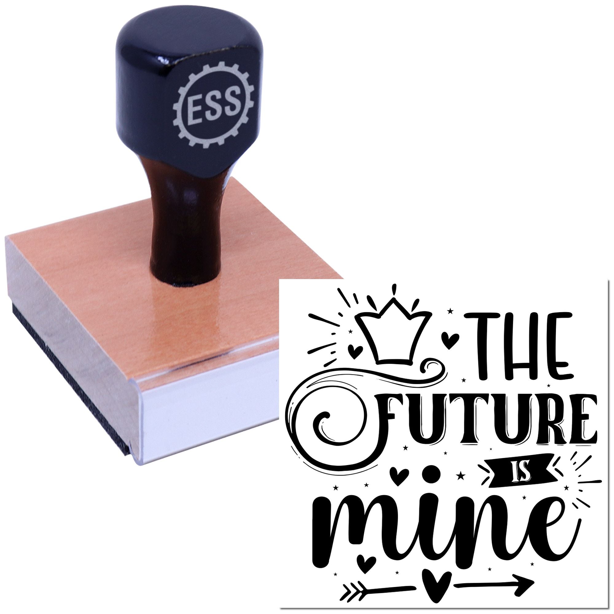 Own Your Tomorrow Postcard Rubber Stamp