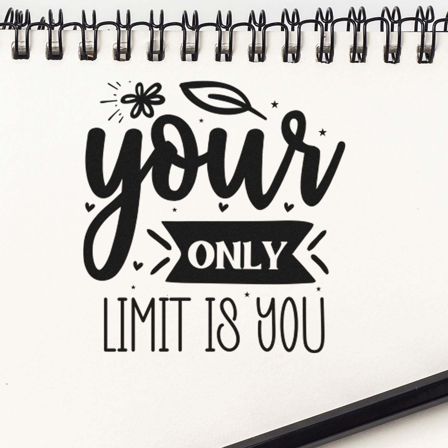 Duo Bold Hand-Lettered Motivational Wall Art Hand Stamp