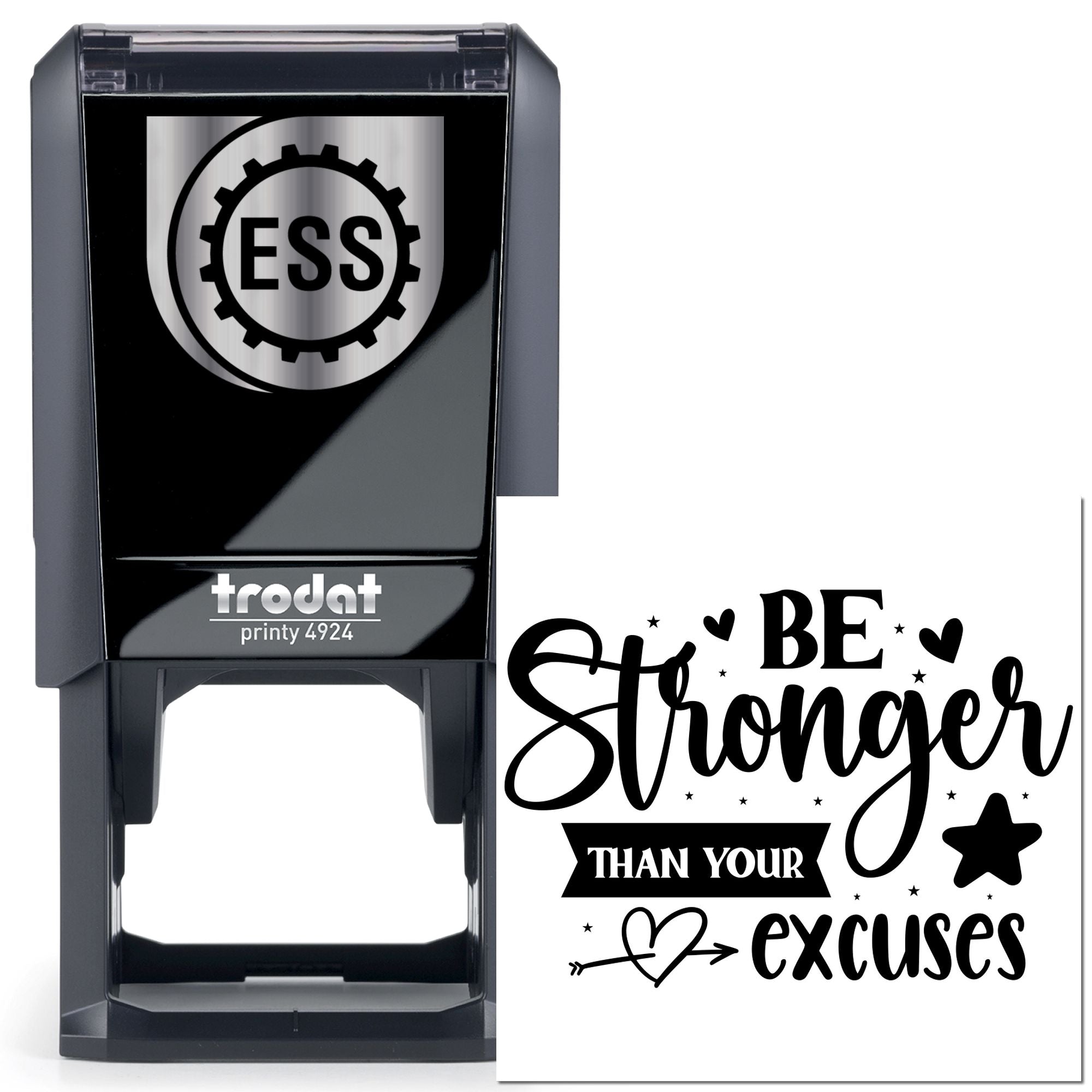 Self-Inking Motivational Quote Place Card Stamp
