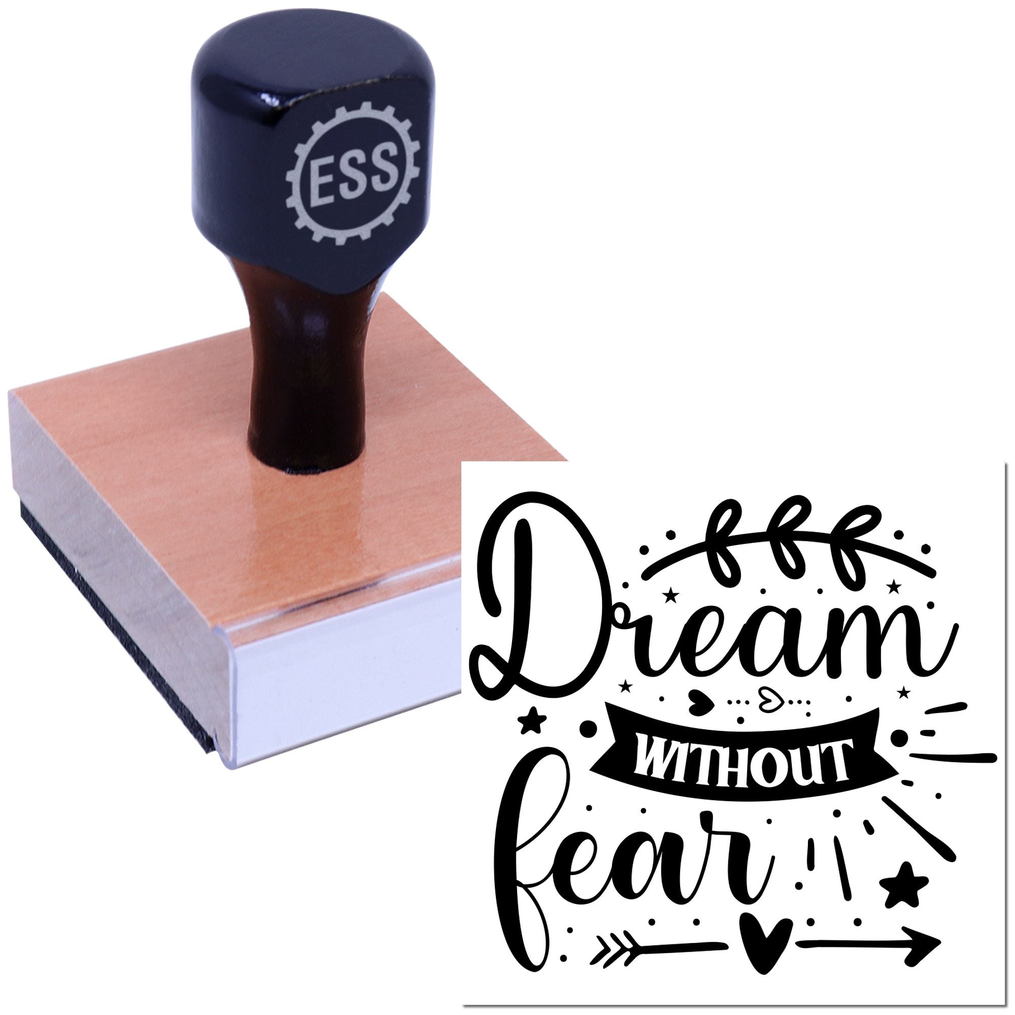 Fearless Dream Journey Scrapbook Rubber Stamp
