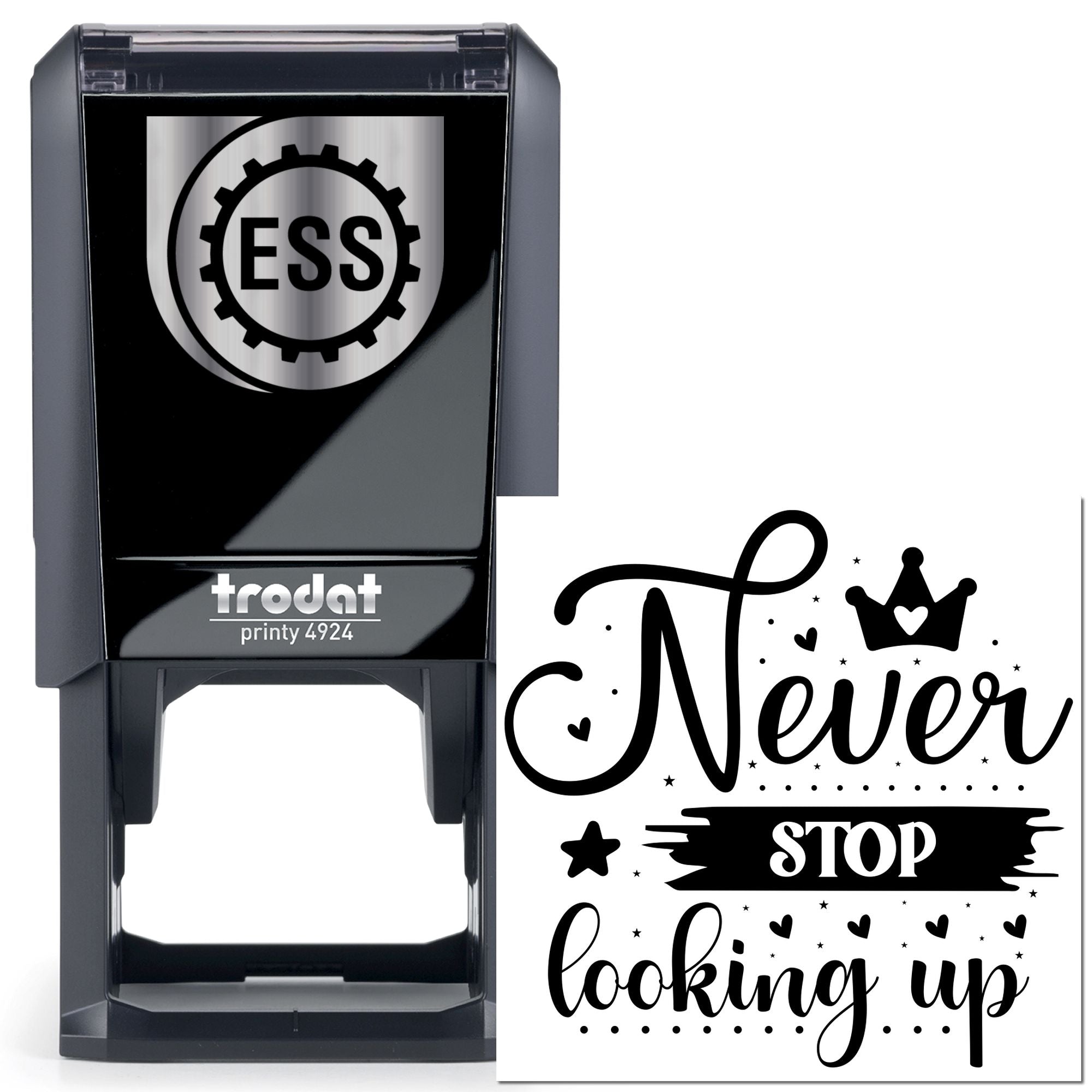 Self-Inking Motivational Poster Card Stamp