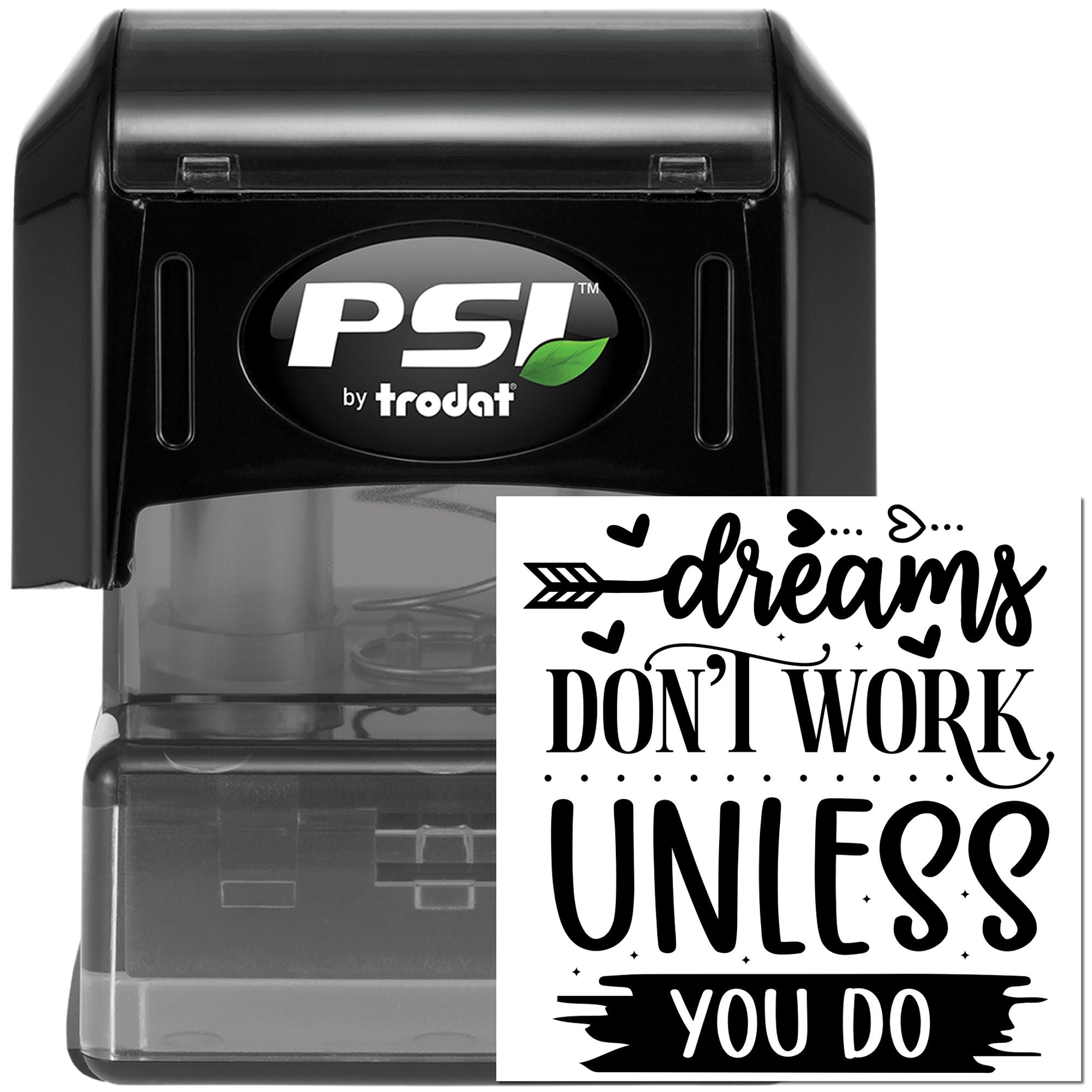 Pre-Inked Dreams Don't Work Cardmaking Stamp