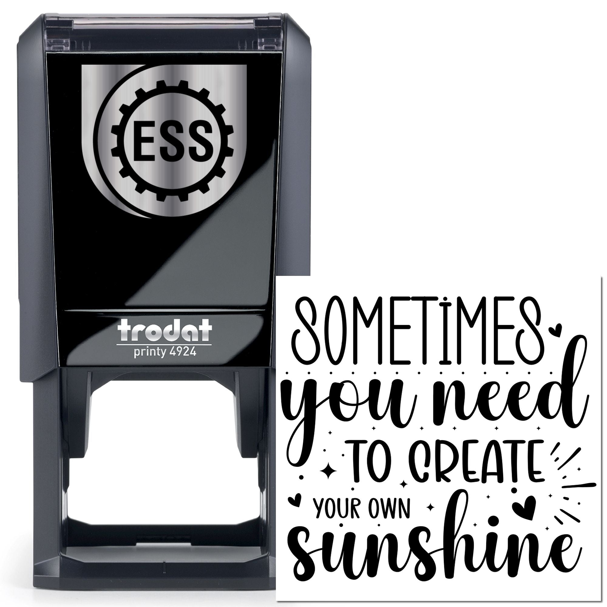 Self-Inking Sunshine Quote Note Card Stamp