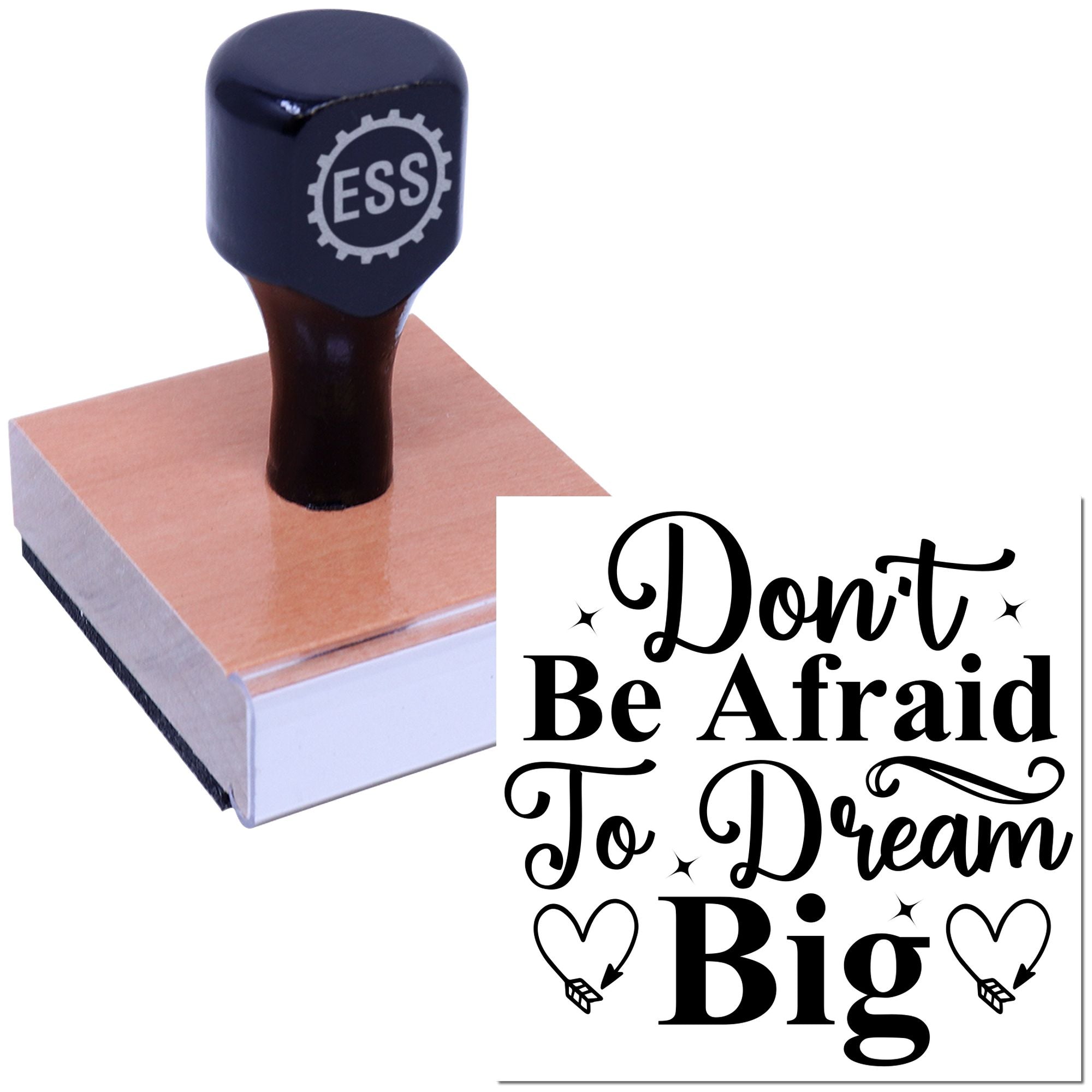 Dream Big Graphic Place Card Rubber Stamp