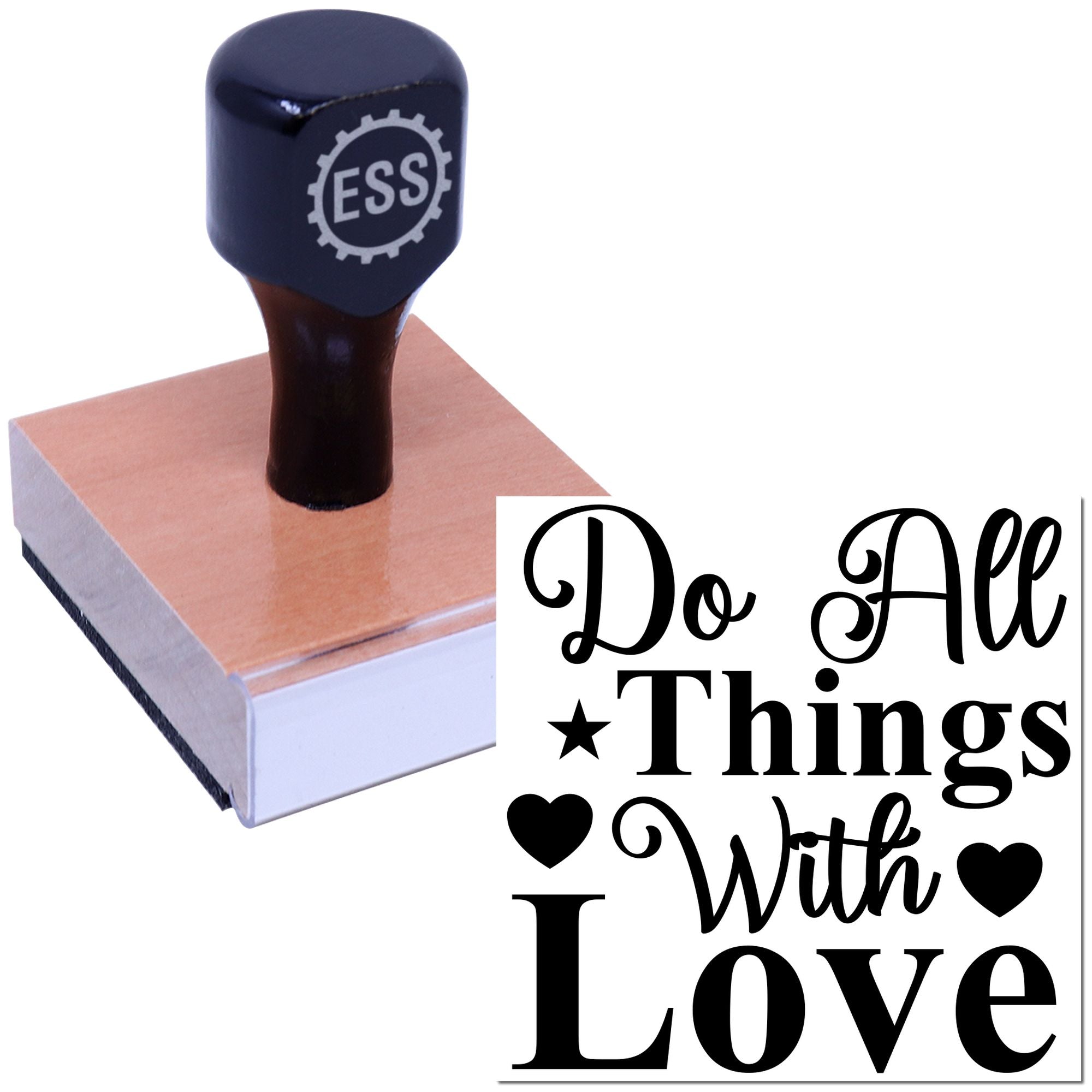Everything With Love Party Favor Rubber Stamp