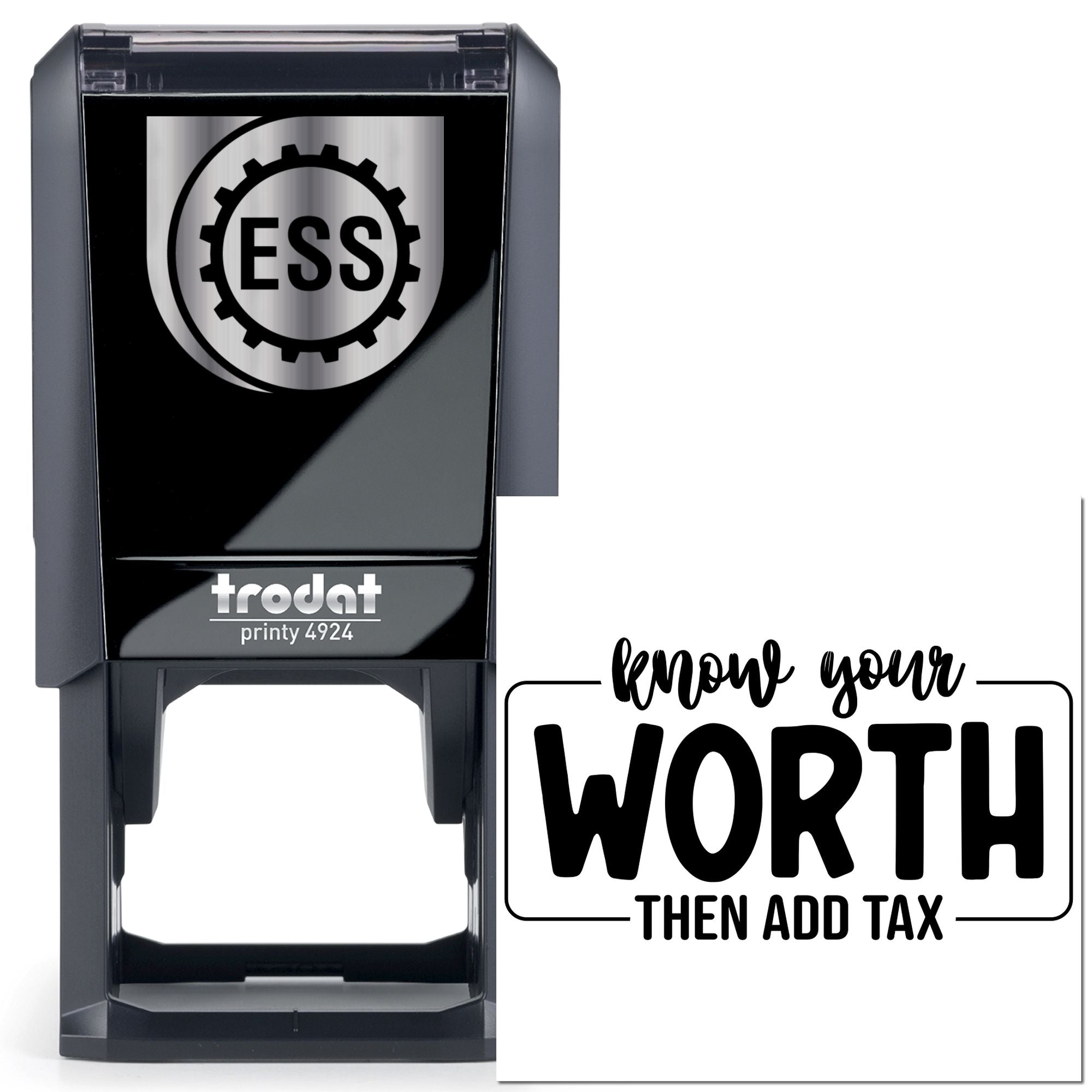 Self-Inking Worth Tax Craft Stamp