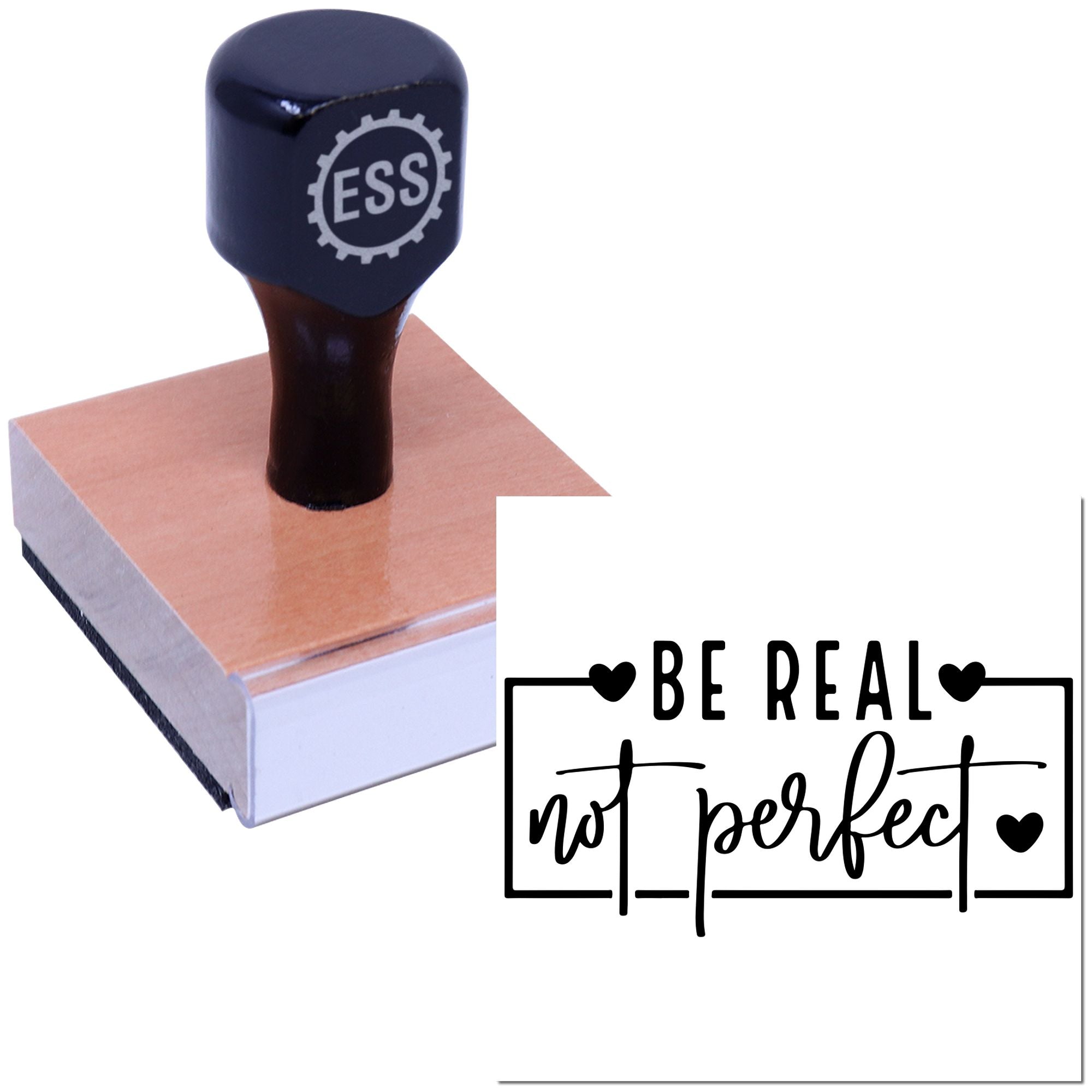 Embrace Real Imperfection Card Rubber Stamp