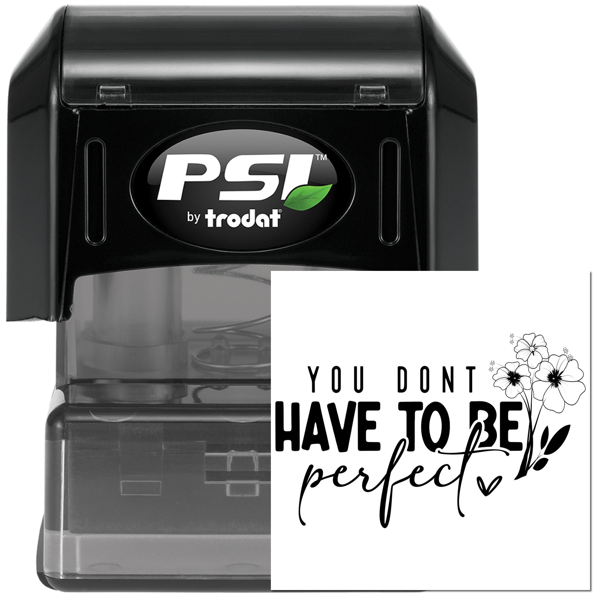 Pre-Inked Perfectly Imperfect Flower Scrapbooking Stamp