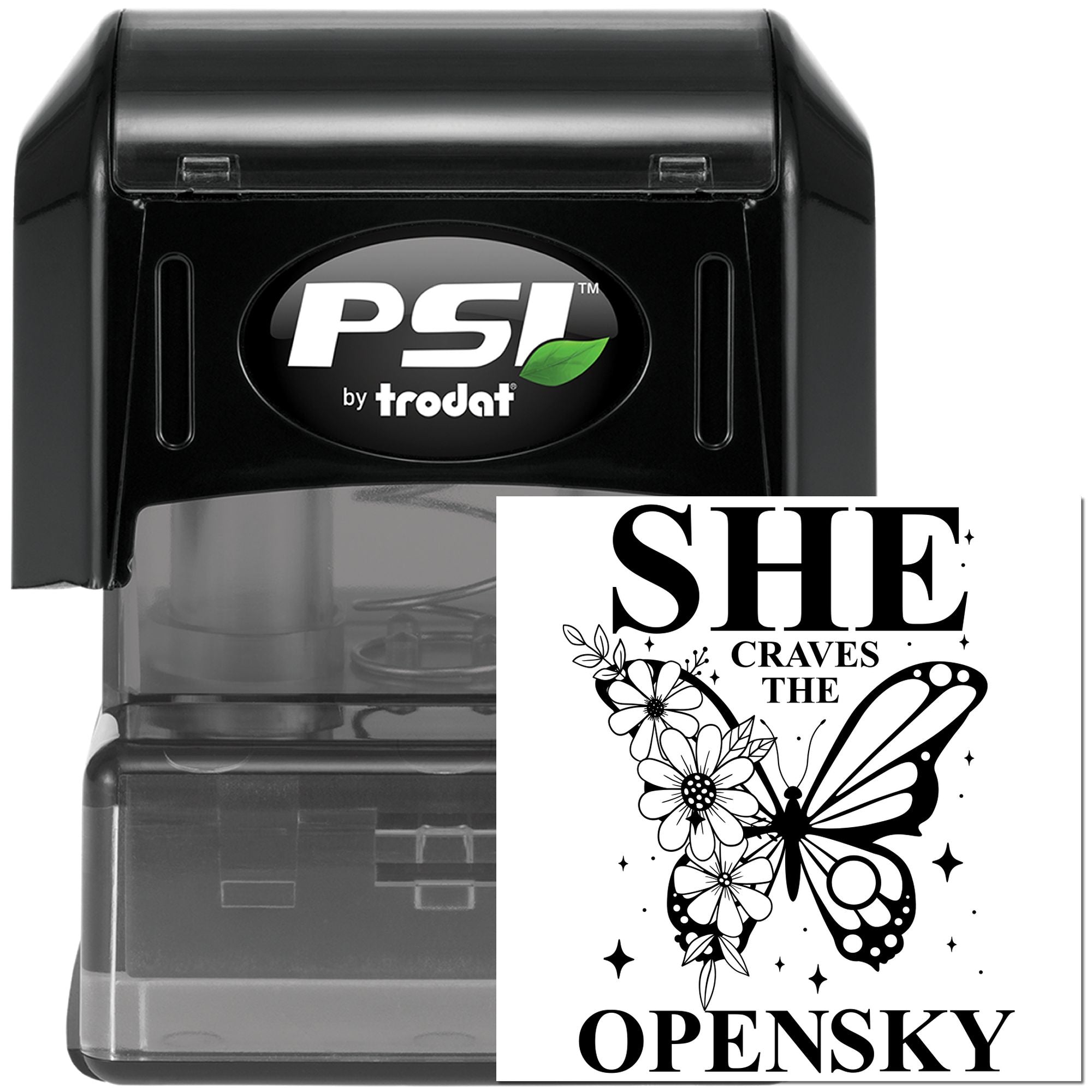 Pre-Inked She Craves Sky Paper Craft Stamp