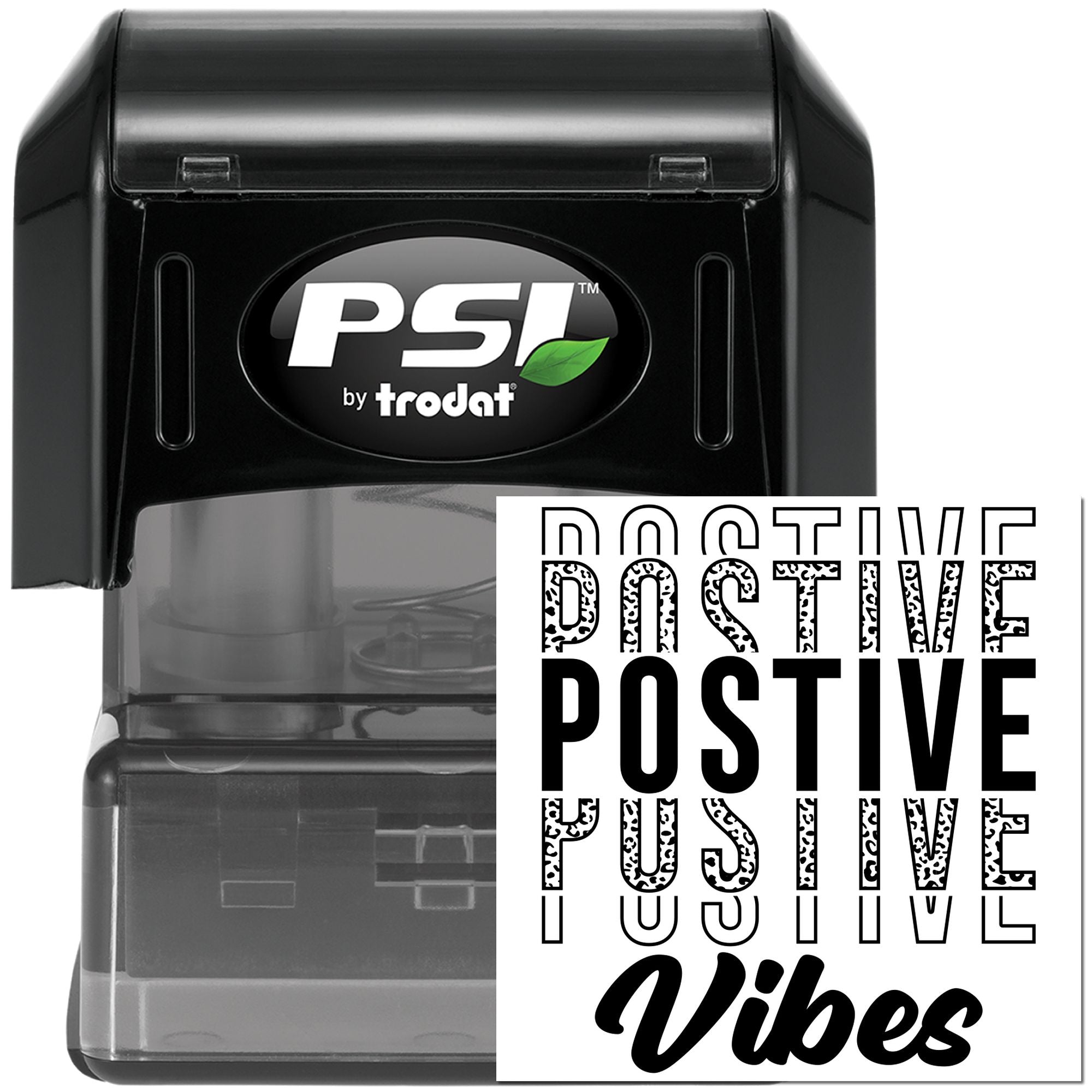 Pre-Inked Inside Positive Vibes Cardmaking Stamp