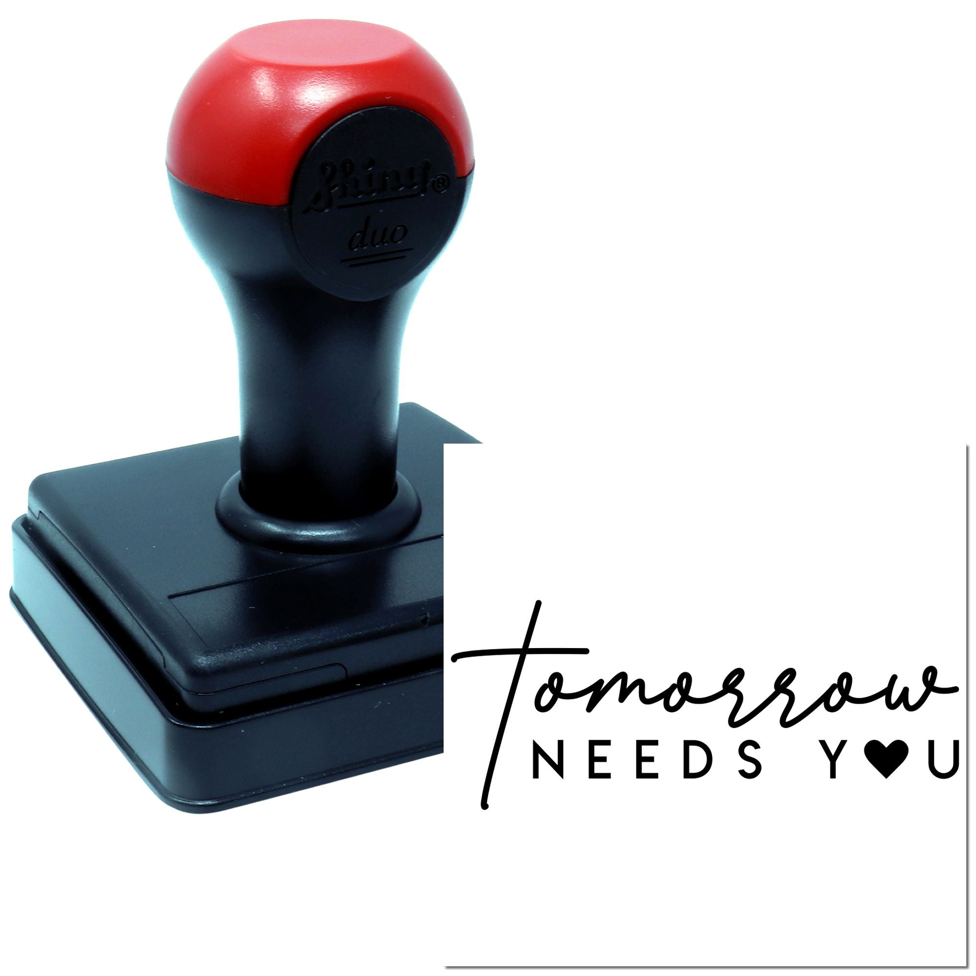 Duo Handlettered Tomorrow Needs You Print Hand Stamp