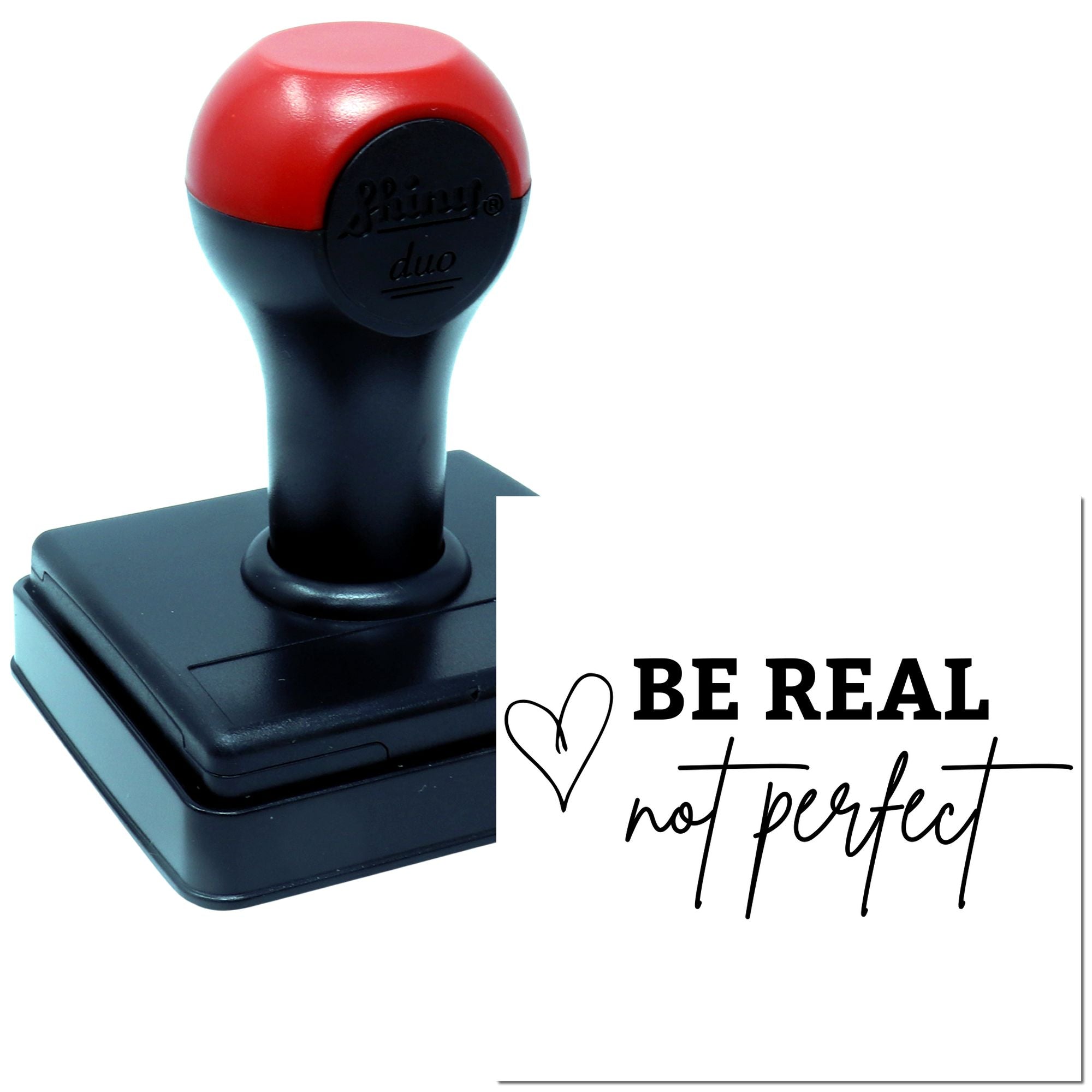 Duo Authentic Heart Embrace Imperfect Living Hand Stamp